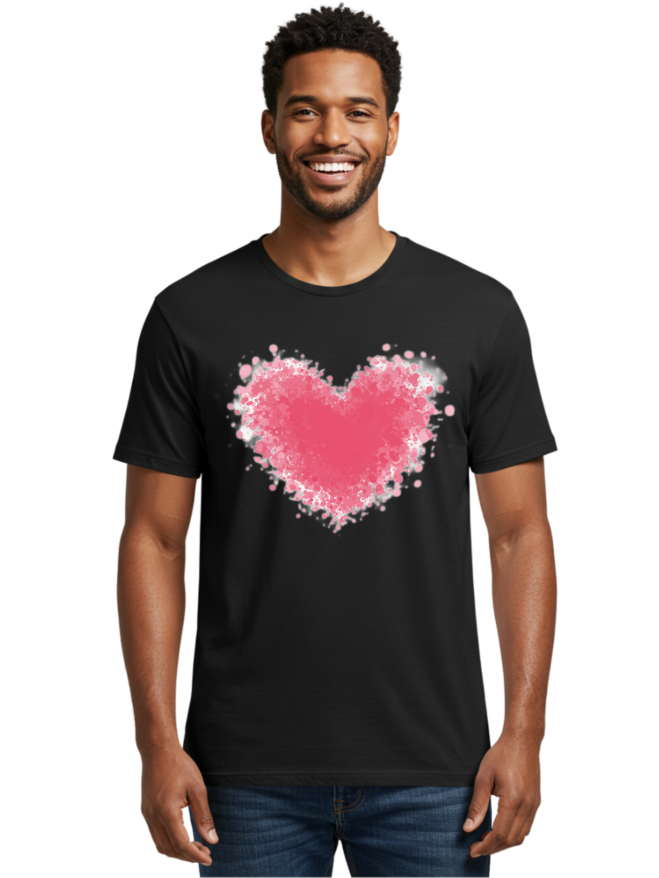 Pink-Heart Men'S Graphic Tee, 100% Cotton, Comfortable Casual Summer Wear, Machine Washable, Vintage Camera, Old Camera, Antique Camera, Black Camera, Classic Photography, Photography Equipment, Nostalgic Device, Film Camera, Camera Art Baj685