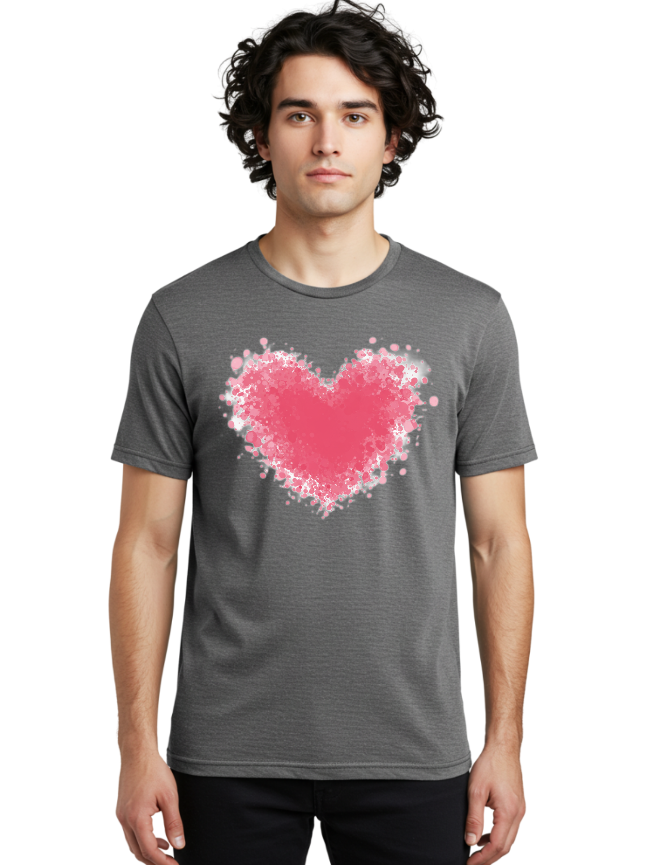 Pink-Heart Men'S Graphic Tee, 100% Cotton, Comfortable Casual Summer Wear, Machine Washable, Vintage Camera, Old Camera, Antique Camera, Black Camera, Classic Photography, Photography Equipment, Nostalgic Device, Film Camera, Camera Art Baj685