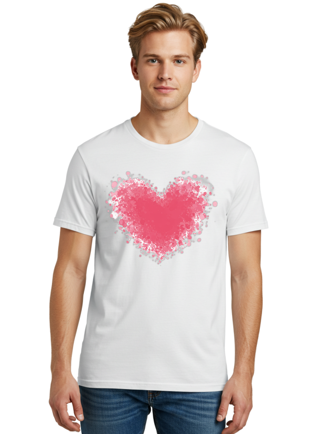 Pink-Heart Men'S Graphic Tee, 100% Cotton, Comfortable Casual Summer Wear, Machine Washable, Vintage Camera, Old Camera, Antique Camera, Black Camera, Classic Photography, Photography Equipment, Nostalgic Device, Film Camera, Camera Art Baj685