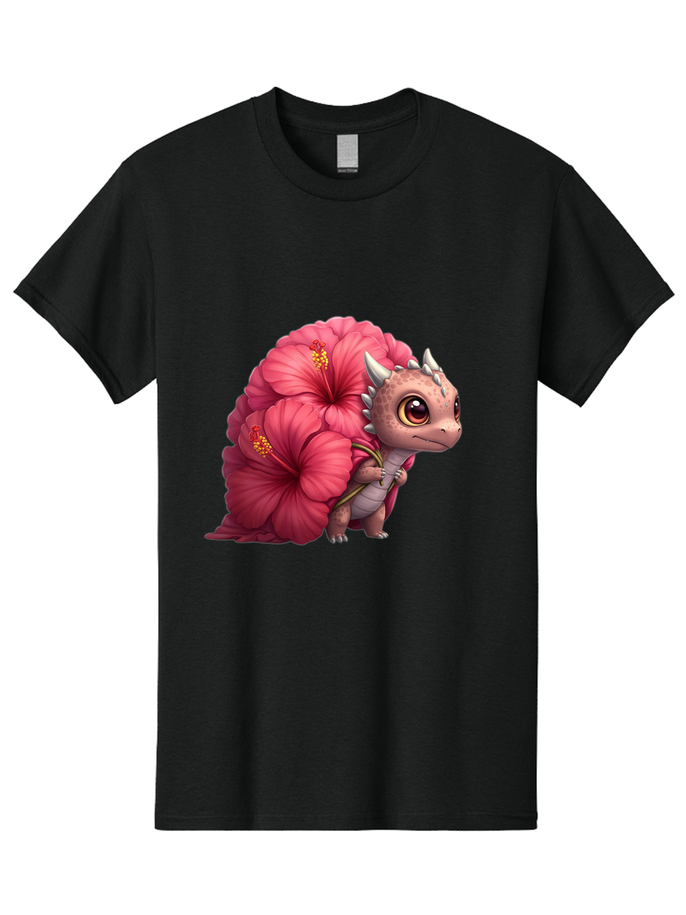 Pink-Hibiscus-Dinosaur Men'S Graphic Tee, 100% Cotton, Comfortable Casual Summer Wear, Machine Washable, Vintage Camera, Old Camera, Antique Camera, Black Camera, Classic Photography, Photography Equipment, Nostalgic Device, Film Camera, Baj686