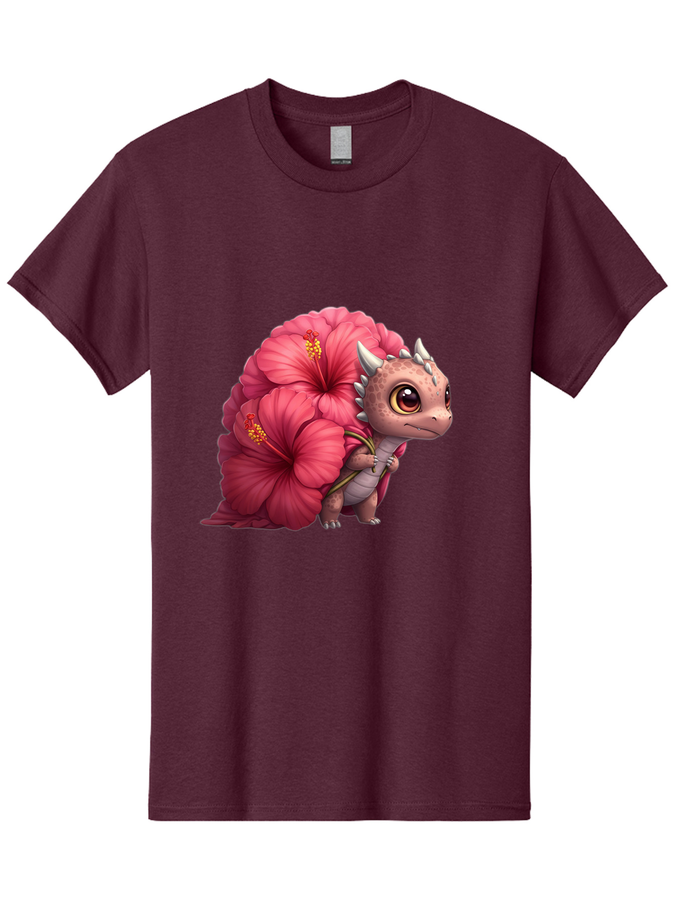 Pink-Hibiscus-Dinosaur Men'S Graphic Tee, 100% Cotton, Comfortable Casual Summer Wear, Machine Washable, Vintage Camera, Old Camera, Antique Camera, Black Camera, Classic Photography, Photography Equipment, Nostalgic Device, Film Camera, Baj686