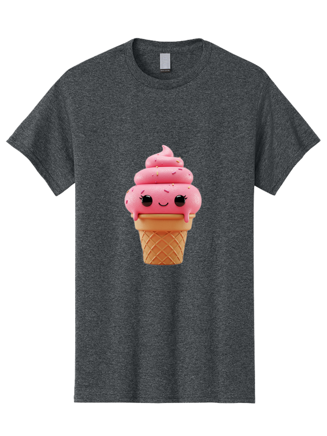Pink-Ice-Cream Men'S Graphic Tee, 100% Cotton, Comfortable Casual Summer Wear, Machine Washable, Vintage Camera, Old Camera, Antique Camera, Black Camera, Classic Photography, Photography Equipment, Nostalgic Device, Film Camera, Camera Art Baj689