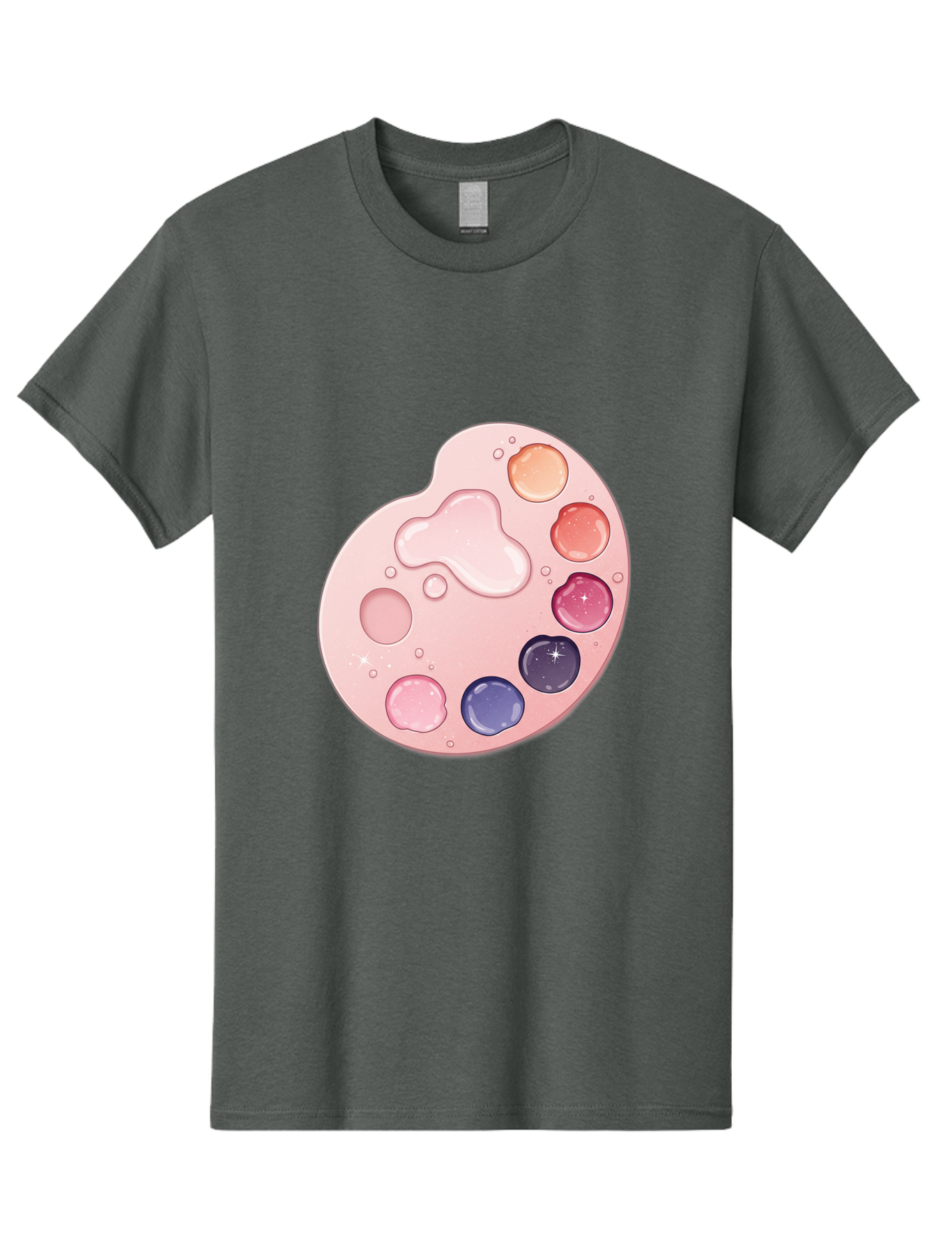 Pink-Painter-S-Palette Men'S Graphic Tee, 100% Cotton, Comfortable Casual Summer Wear, Machine Washable, Vintage Camera, Old Camera, Antique Camera, Black Camera, Classic Photography, Photography Equipment, Nostalgic Device, Film Camera, Baj691