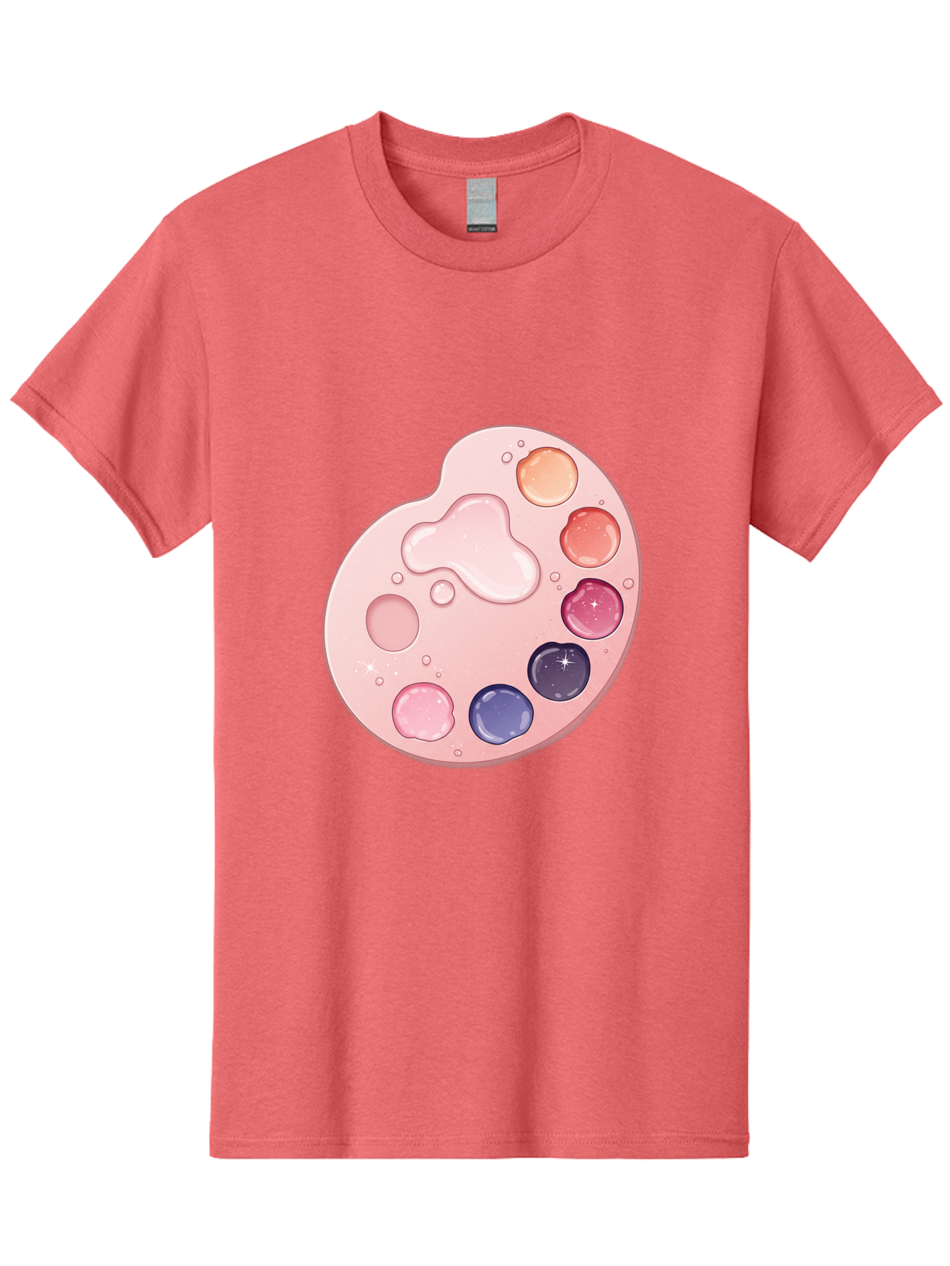 Pink-Painter-S-Palette Men'S Graphic Tee, 100% Cotton, Comfortable Casual Summer Wear, Machine Washable, Vintage Camera, Old Camera, Antique Camera, Black Camera, Classic Photography, Photography Equipment, Nostalgic Device, Film Camera, Baj691