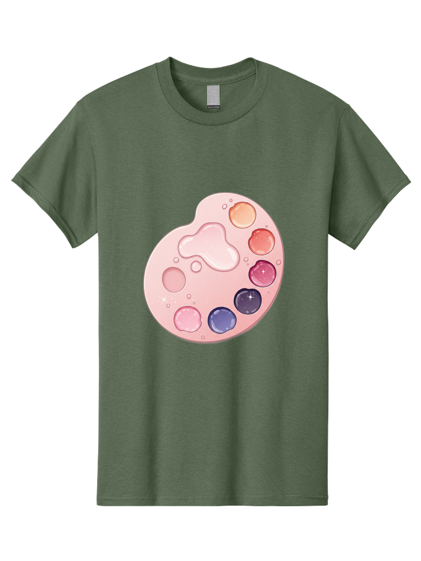 Pink-Painter-S-Palette Men'S Graphic Tee, 100% Cotton, Comfortable Casual Summer Wear, Machine Washable, Vintage Camera, Old Camera, Antique Camera, Black Camera, Classic Photography, Photography Equipment, Nostalgic Device, Film Camera, Baj691