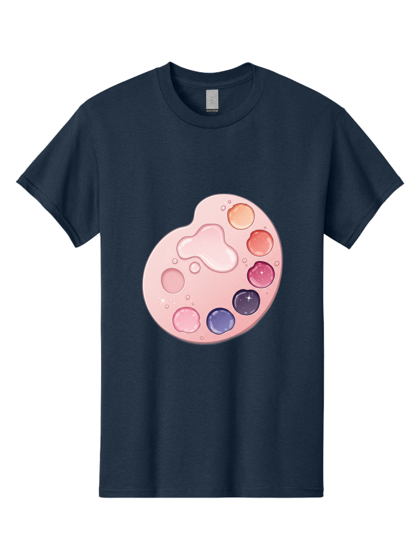 Pink-Painter-S-Palette Men'S Graphic Tee, 100% Cotton, Comfortable Casual Summer Wear, Machine Washable, Vintage Camera, Old Camera, Antique Camera, Black Camera, Classic Photography, Photography Equipment, Nostalgic Device, Film Camera, Baj691