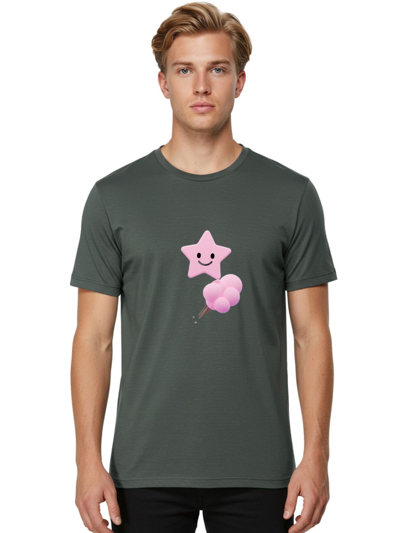 Pink-Star-And-Candyfloss Men'S Graphic Tee, 100% Cotton, Comfortable Casual Summer Wear, Machine Washable, Vintage Camera, Old Camera, Antique Camera, Black Camera, Classic Photography, Photography Equipment, Nostalgic Device, Film Camera, Baj693