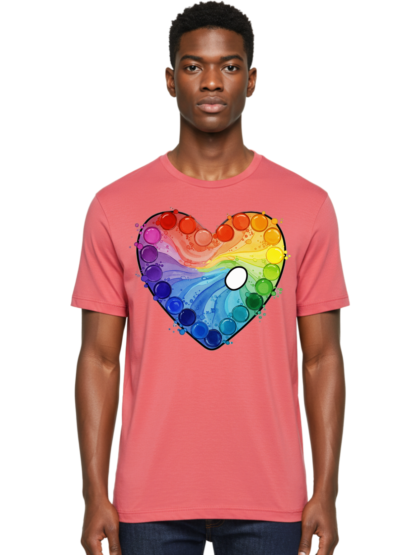 Pop-It-Heart-1 Men'S Graphic Tee, 100% Cotton, Comfortable Casual Summer Wear, Machine Washable, Vintage Camera, Old Camera, Antique Camera, Black Camera, Classic Photography, Photography Equipment, Nostalgic Device, Film Camera, Camera Art Baj698