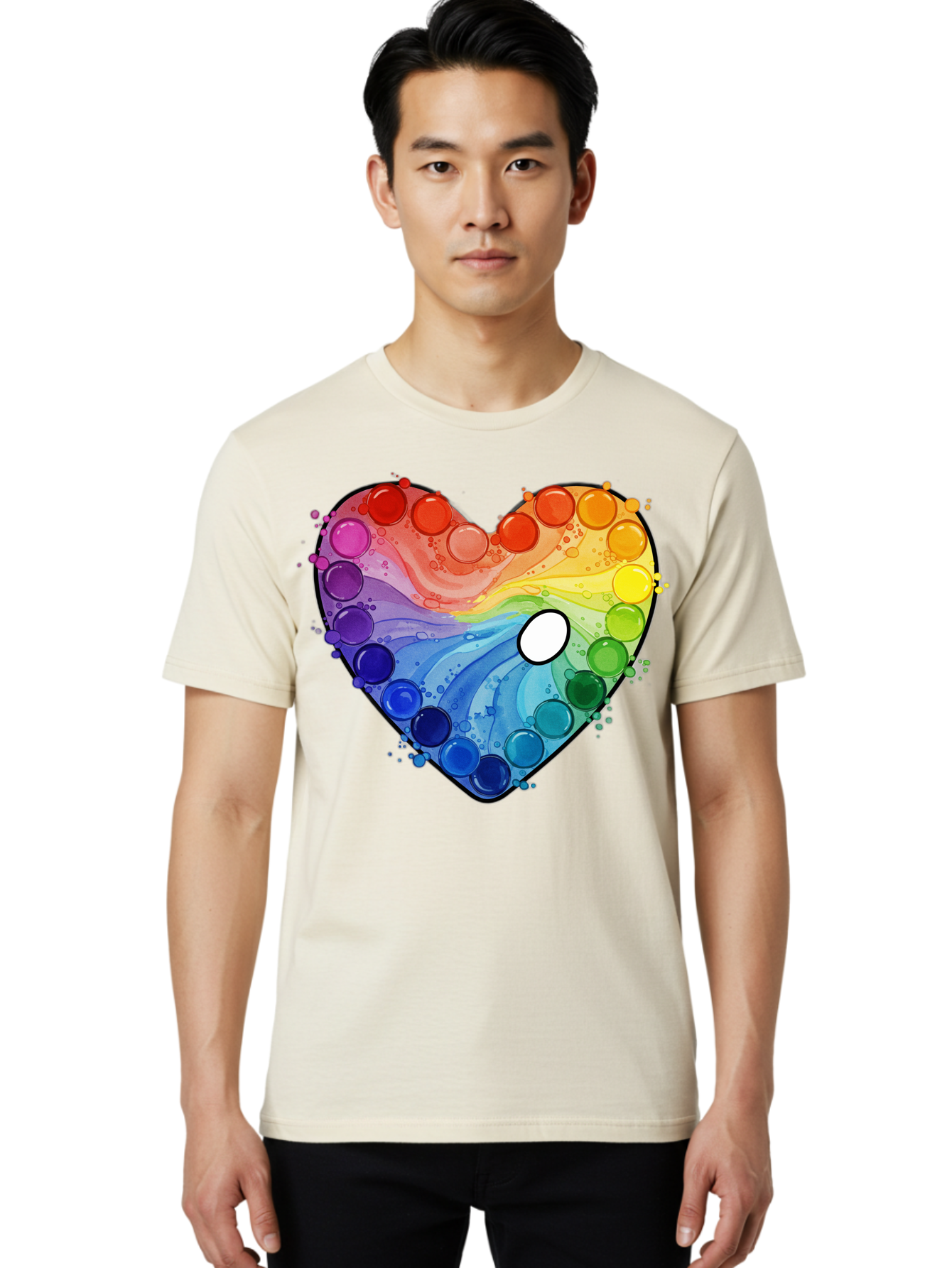 Pop-It-Heart-1 Men'S Graphic Tee, 100% Cotton, Comfortable Casual Summer Wear, Machine Washable, Vintage Camera, Old Camera, Antique Camera, Black Camera, Classic Photography, Photography Equipment, Nostalgic Device, Film Camera, Camera Art Baj698