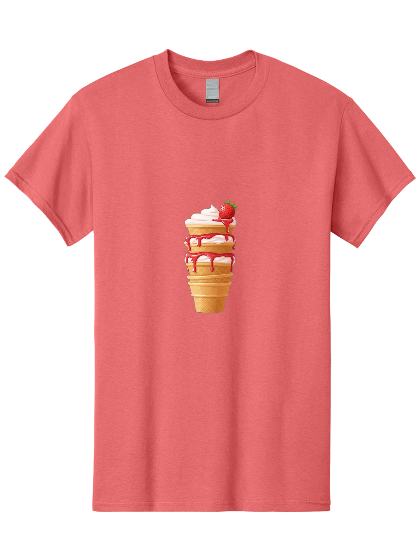 Strawberry-Ice-Cream-Cone-1 Men'S Graphic Tee, 100% Cotton, Comfortable Casual Summer Wear, Machine Washable, Vintage Camera, Old Camera, Antique Camera, Black Camera, Classic Photography, Photography Equipment, Nostalgic Device, Film Camera, Baj801