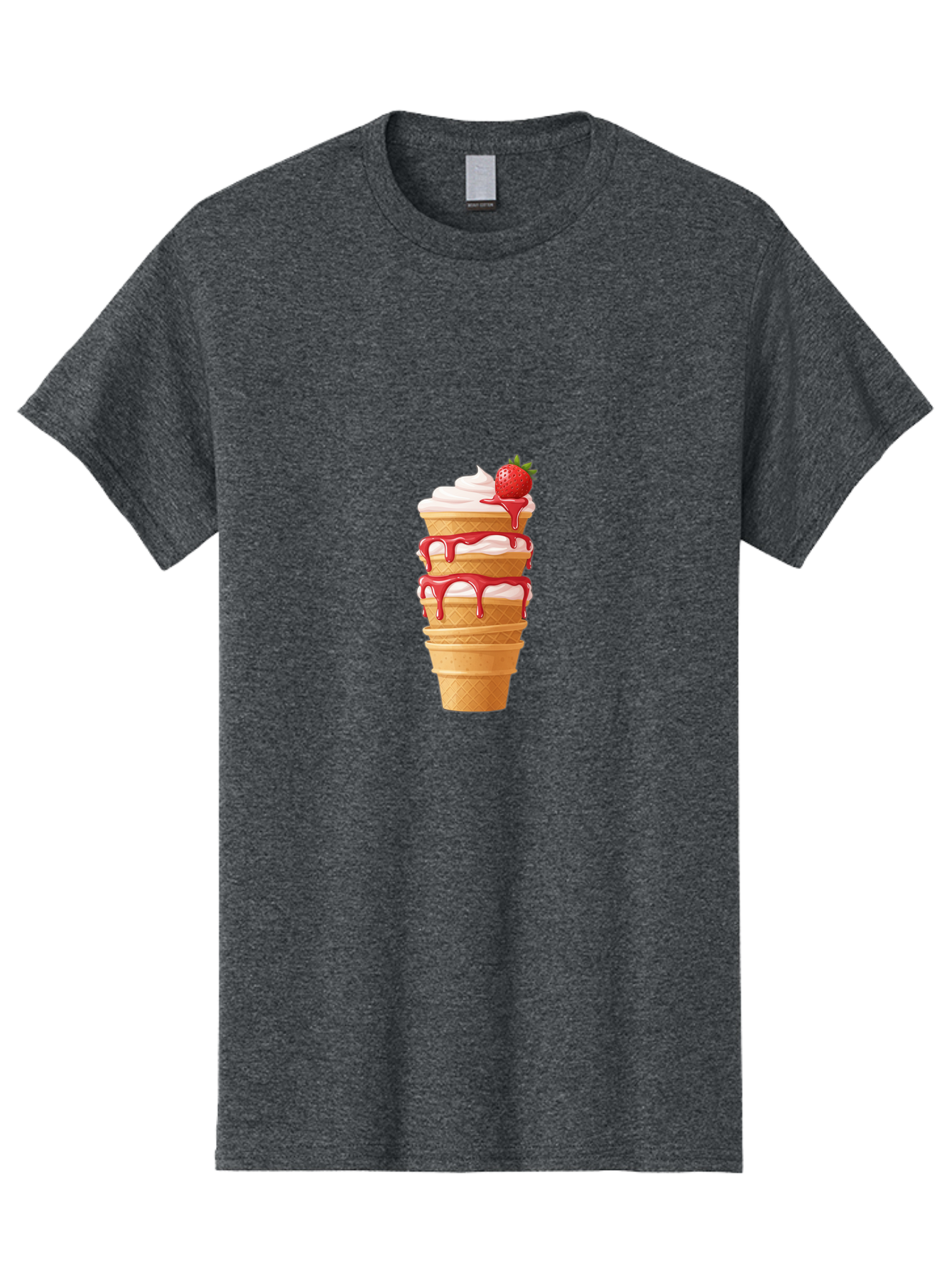 Strawberry-Ice-Cream-Cone-1 Men'S Graphic Tee, 100% Cotton, Comfortable Casual Summer Wear, Machine Washable, Vintage Camera, Old Camera, Antique Camera, Black Camera, Classic Photography, Photography Equipment, Nostalgic Device, Film Camera, Baj801