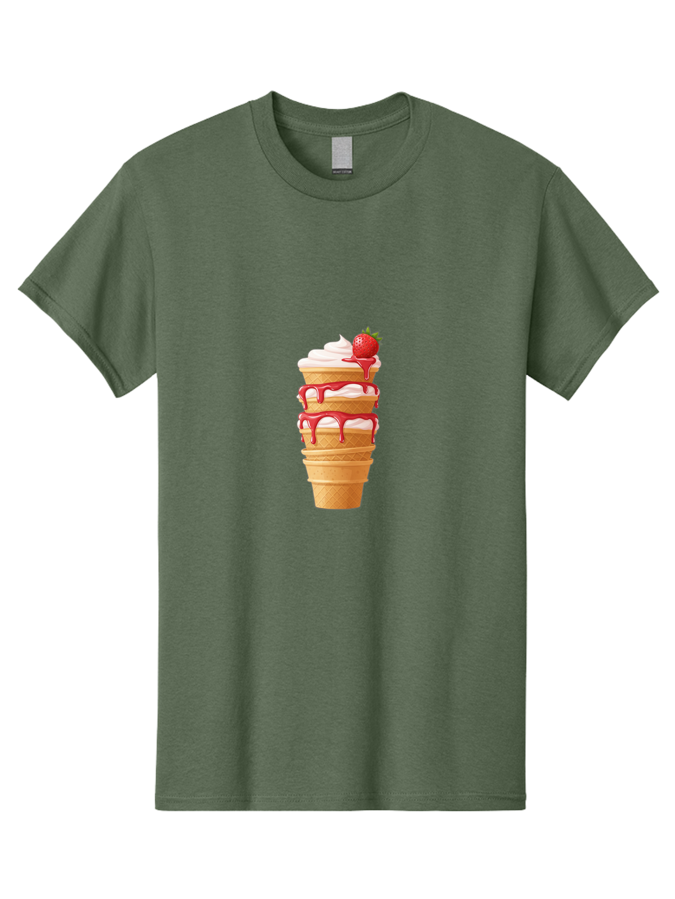 Strawberry-Ice-Cream-Cone-1 Men'S Graphic Tee, 100% Cotton, Comfortable Casual Summer Wear, Machine Washable, Vintage Camera, Old Camera, Antique Camera, Black Camera, Classic Photography, Photography Equipment, Nostalgic Device, Film Camera, Baj801