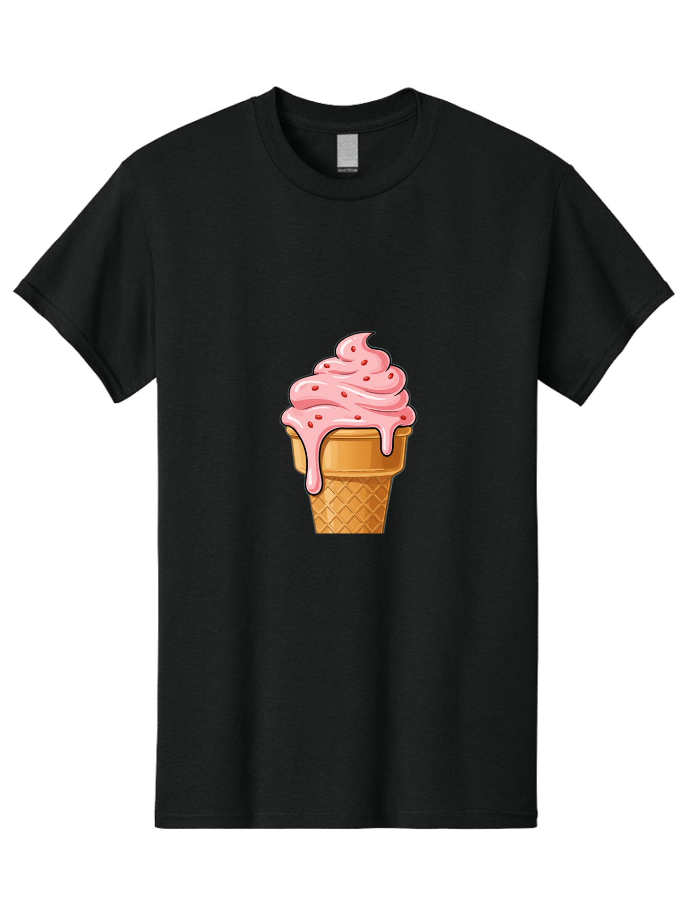 Strawberry-Ice-Cream-Cone Men'S Graphic Tee, 100% Cotton, Comfortable Casual Summer Wear, Machine Washable, Vintage Camera, Old Camera, Antique Camera, Black Camera, Classic Photography, Photography Equipment, Nostalgic Device, Film Camera, Baj802