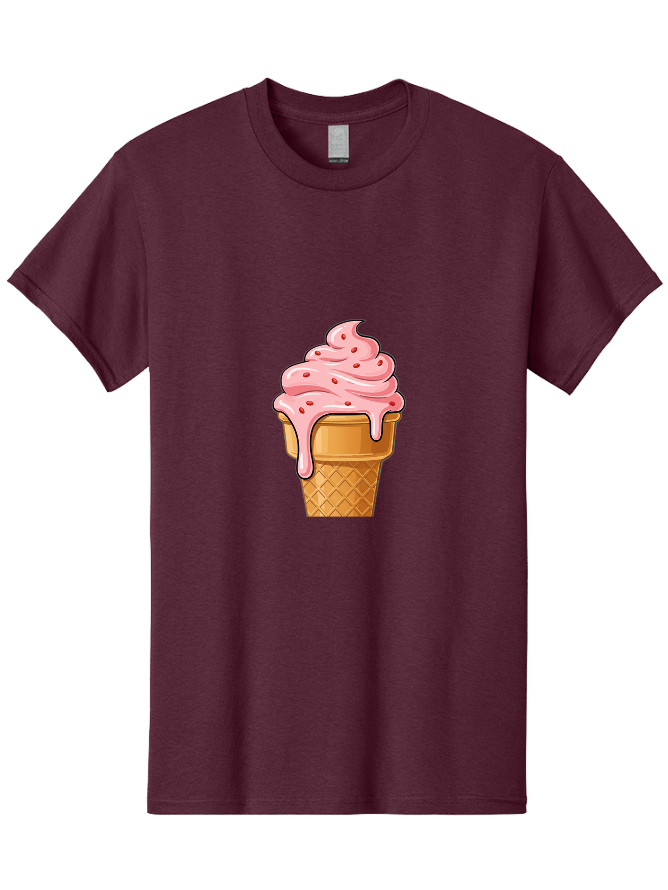 Strawberry-Ice-Cream-Cone Men'S Graphic Tee, 100% Cotton, Comfortable Casual Summer Wear, Machine Washable, Vintage Camera, Old Camera, Antique Camera, Black Camera, Classic Photography, Photography Equipment, Nostalgic Device, Film Camera, Baj802