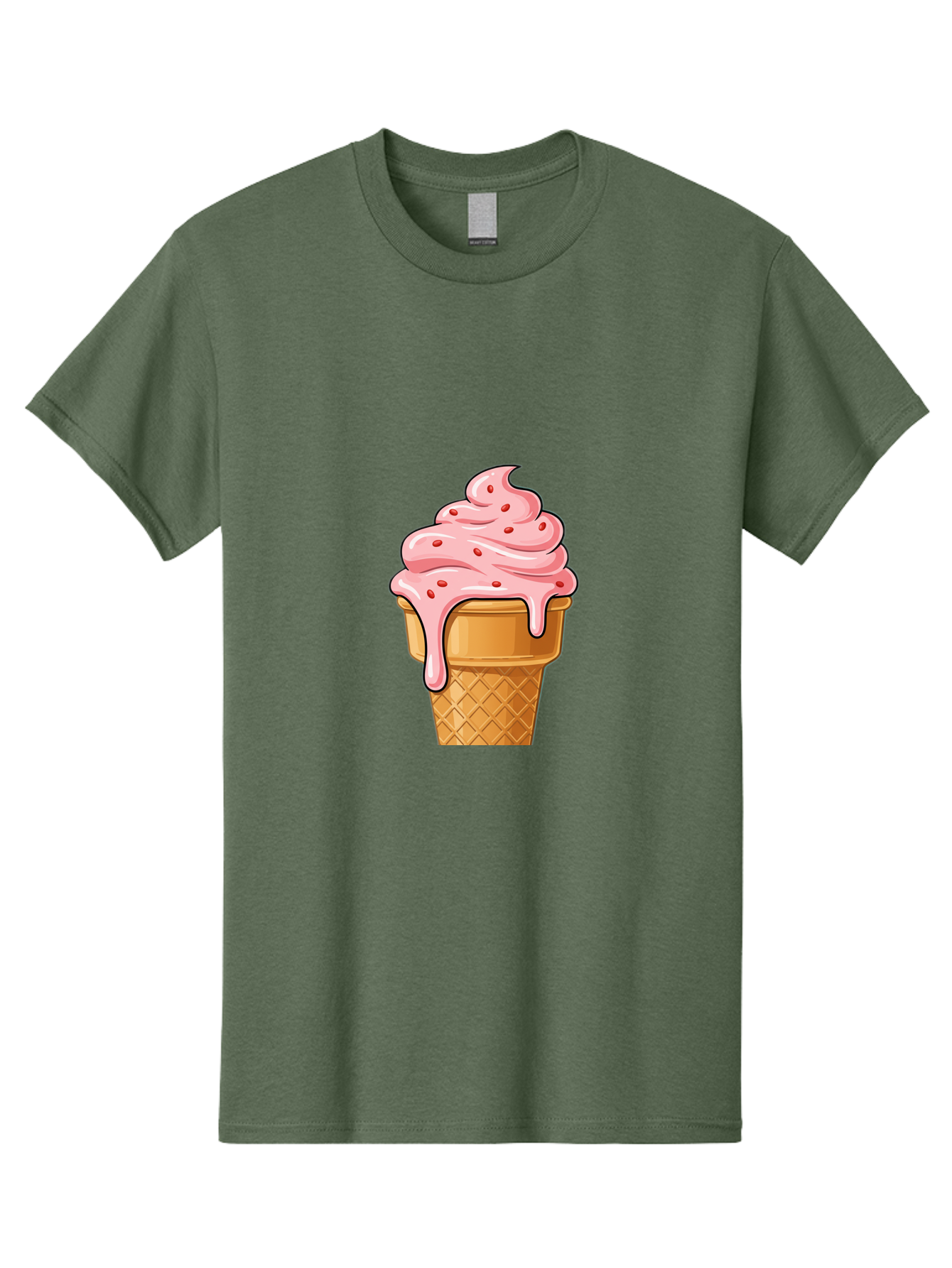 Strawberry-Ice-Cream-Cone Men'S Graphic Tee, 100% Cotton, Comfortable Casual Summer Wear, Machine Washable, Vintage Camera, Old Camera, Antique Camera, Black Camera, Classic Photography, Photography Equipment, Nostalgic Device, Film Camera, Baj802