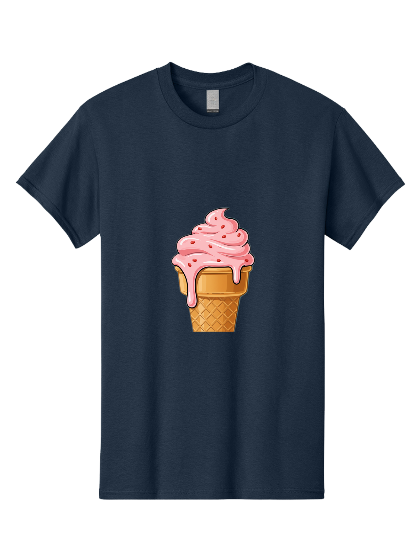 Strawberry-Ice-Cream-Cone Men'S Graphic Tee, 100% Cotton, Comfortable Casual Summer Wear, Machine Washable, Vintage Camera, Old Camera, Antique Camera, Black Camera, Classic Photography, Photography Equipment, Nostalgic Device, Film Camera, Baj802