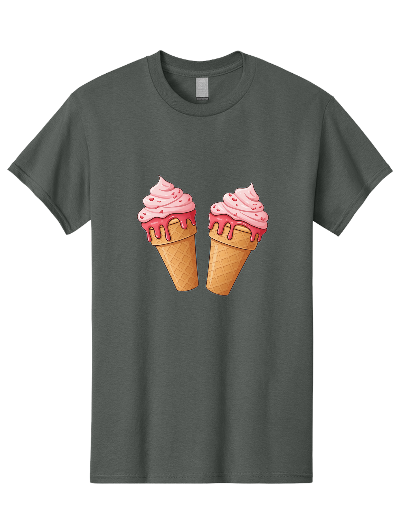 Strawberry-Ice-Cream-Cones-1 Men'S Graphic Tee, 100% Cotton, Comfortable Casual Summer Wear, Machine Washable, Vintage Camera, Old Camera, Antique Camera, Black Camera, Classic Photography, Photography Equipment, Nostalgic Device, Film Camera, Baj803