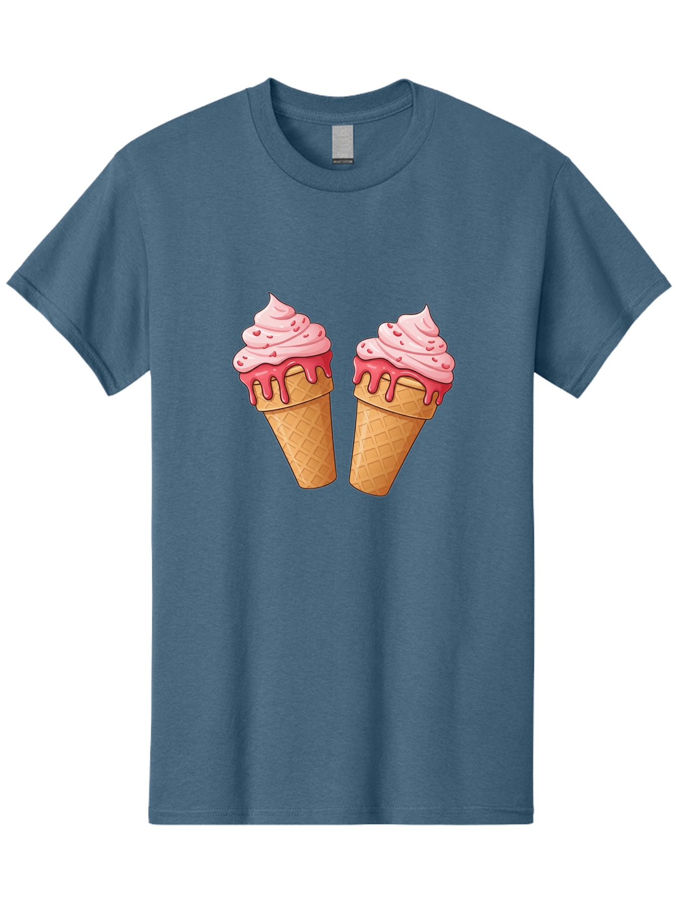Strawberry-Ice-Cream-Cones-1 Men'S Graphic Tee, 100% Cotton, Comfortable Casual Summer Wear, Machine Washable, Vintage Camera, Old Camera, Antique Camera, Black Camera, Classic Photography, Photography Equipment, Nostalgic Device, Film Camera, Baj803