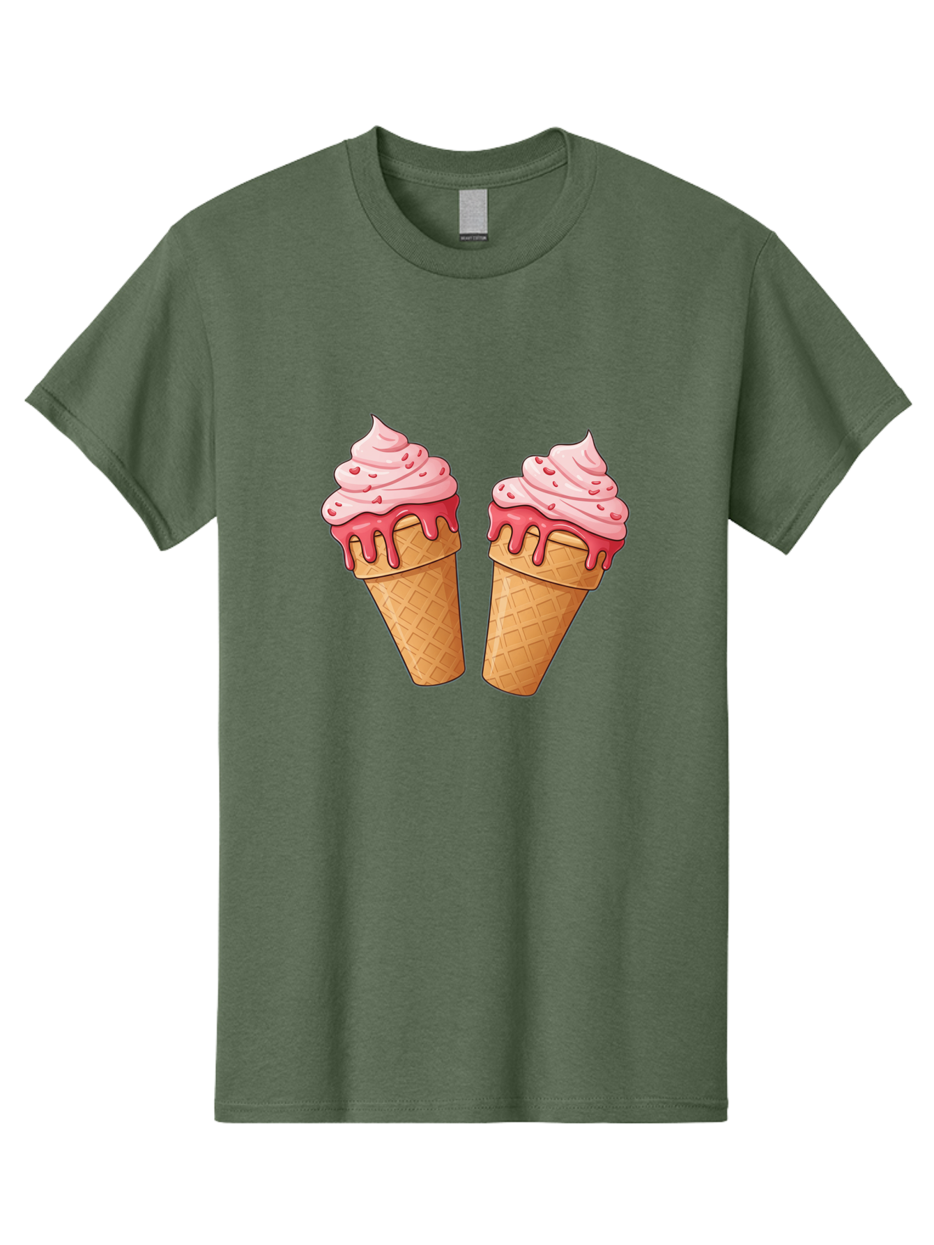 Strawberry-Ice-Cream-Cones-1 Men'S Graphic Tee, 100% Cotton, Comfortable Casual Summer Wear, Machine Washable, Vintage Camera, Old Camera, Antique Camera, Black Camera, Classic Photography, Photography Equipment, Nostalgic Device, Film Camera, Baj803