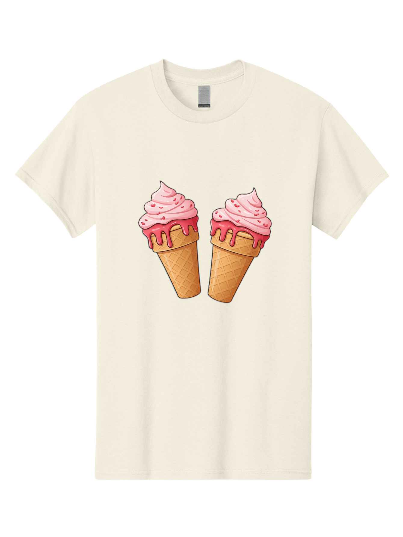 Strawberry-Ice-Cream-Cones-1 Men'S Graphic Tee, 100% Cotton, Comfortable Casual Summer Wear, Machine Washable, Vintage Camera, Old Camera, Antique Camera, Black Camera, Classic Photography, Photography Equipment, Nostalgic Device, Film Camera, Baj803