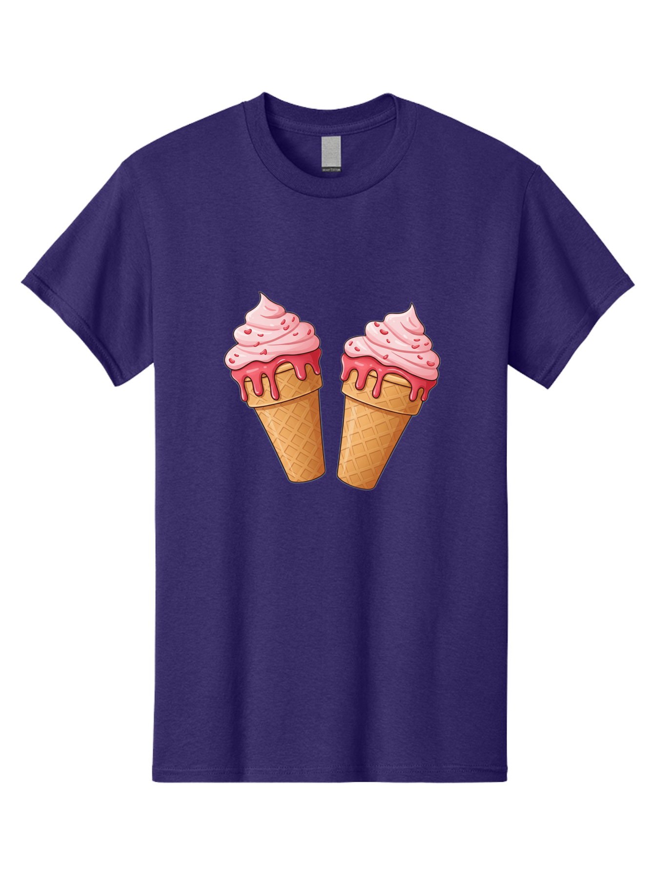 Strawberry-Ice-Cream-Cones-1 Men'S Graphic Tee, 100% Cotton, Comfortable Casual Summer Wear, Machine Washable, Vintage Camera, Old Camera, Antique Camera, Black Camera, Classic Photography, Photography Equipment, Nostalgic Device, Film Camera, Baj803