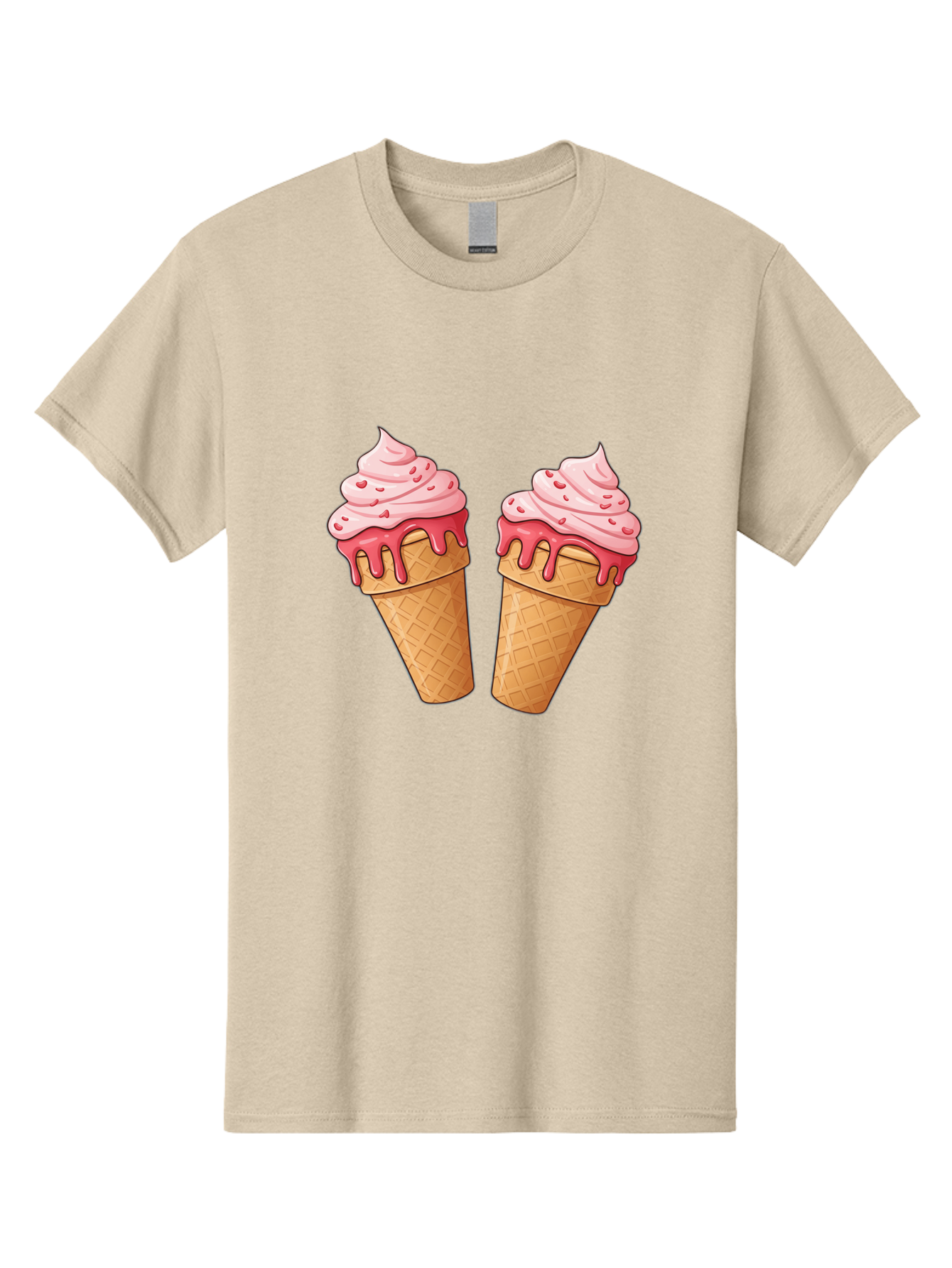 Strawberry-Ice-Cream-Cones-1 Men'S Graphic Tee, 100% Cotton, Comfortable Casual Summer Wear, Machine Washable, Vintage Camera, Old Camera, Antique Camera, Black Camera, Classic Photography, Photography Equipment, Nostalgic Device, Film Camera, Baj803