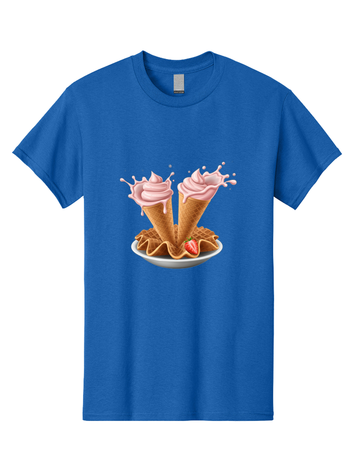 Strawberry-Ice-Cream-Cones-3 Men'S Graphic Tee, 100% Cotton, Comfortable Casual Summer Wear, Machine Washable, Vintage Camera, Old Camera, Antique Camera, Black Camera, Classic Photography, Photography Equipment, Nostalgic Device, Film Camera, Baj805