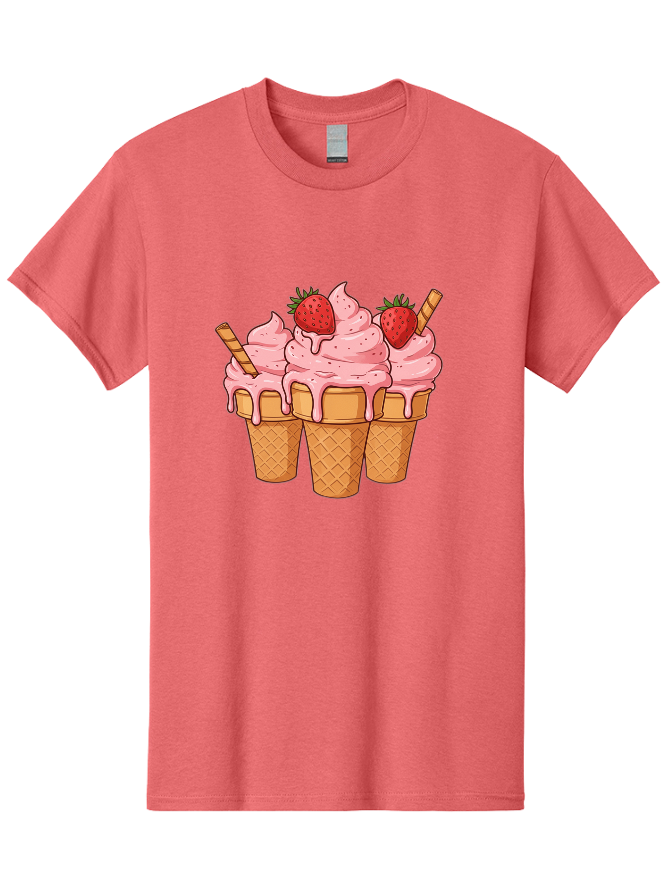 Strawberry-Ice-Cream-Cones Men'S Graphic Tee, 100% Cotton, Comfortable Casual Summer Wear, Machine Washable, Vintage Camera, Old Camera, Antique Camera, Black Camera, Classic Photography, Photography Equipment, Nostalgic Device, Film Camera, Baj806