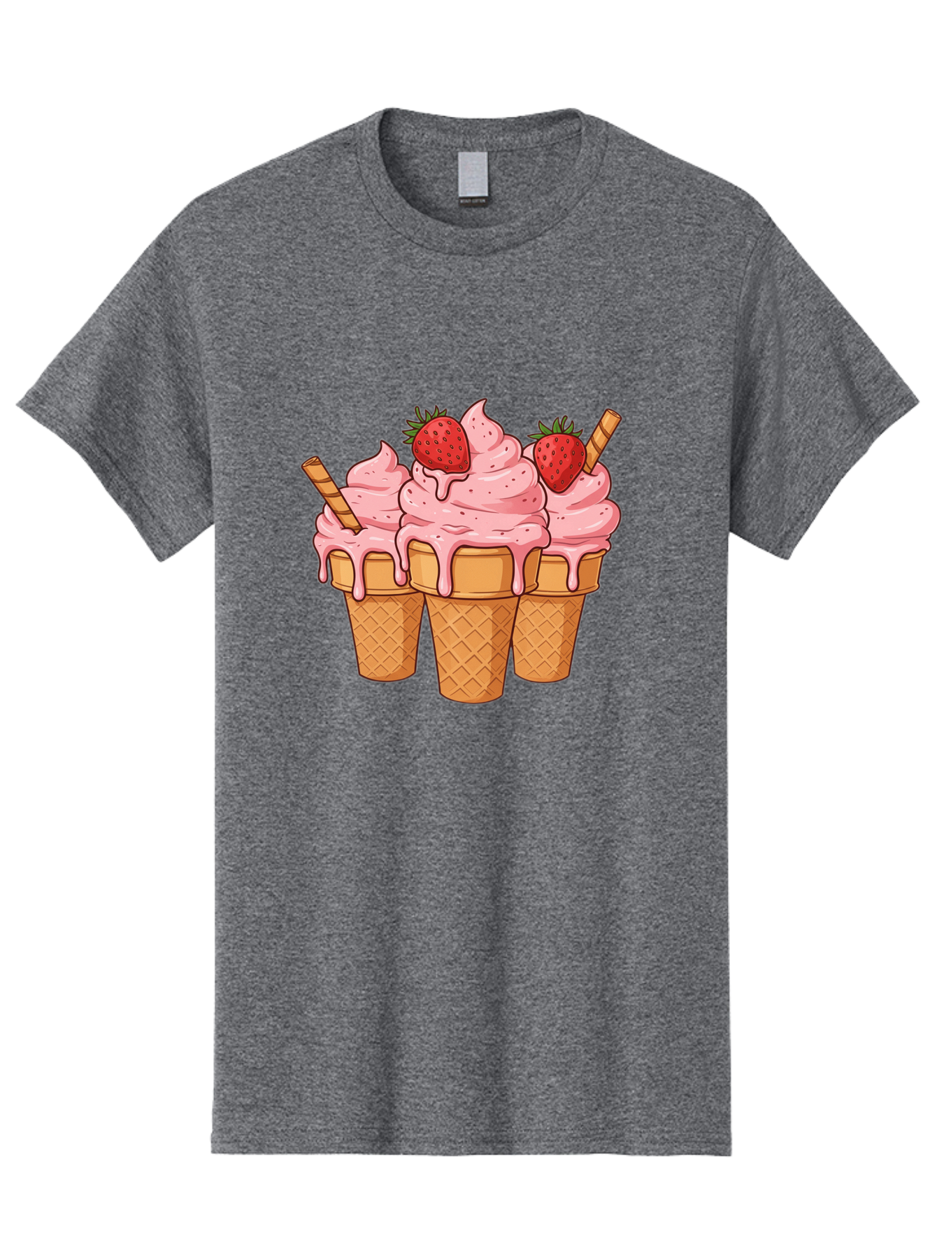 Strawberry-Ice-Cream-Cones Men'S Graphic Tee, 100% Cotton, Comfortable Casual Summer Wear, Machine Washable, Vintage Camera, Old Camera, Antique Camera, Black Camera, Classic Photography, Photography Equipment, Nostalgic Device, Film Camera, Baj806