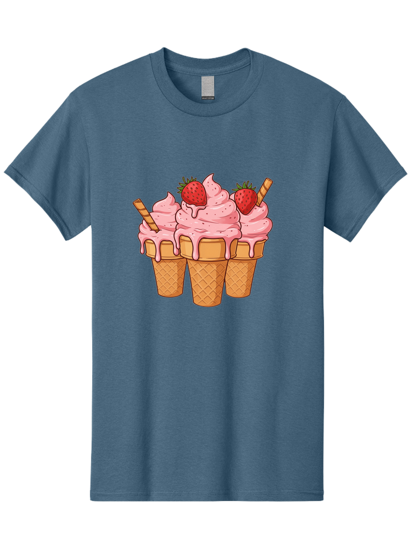 Strawberry-Ice-Cream-Cones Men'S Graphic Tee, 100% Cotton, Comfortable Casual Summer Wear, Machine Washable, Vintage Camera, Old Camera, Antique Camera, Black Camera, Classic Photography, Photography Equipment, Nostalgic Device, Film Camera, Baj806