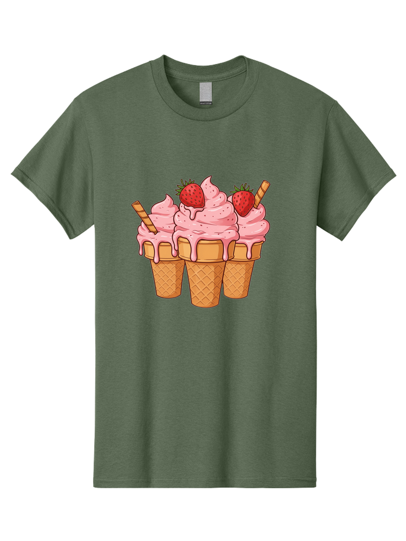 Strawberry-Ice-Cream-Cones Men'S Graphic Tee, 100% Cotton, Comfortable Casual Summer Wear, Machine Washable, Vintage Camera, Old Camera, Antique Camera, Black Camera, Classic Photography, Photography Equipment, Nostalgic Device, Film Camera, Baj806
