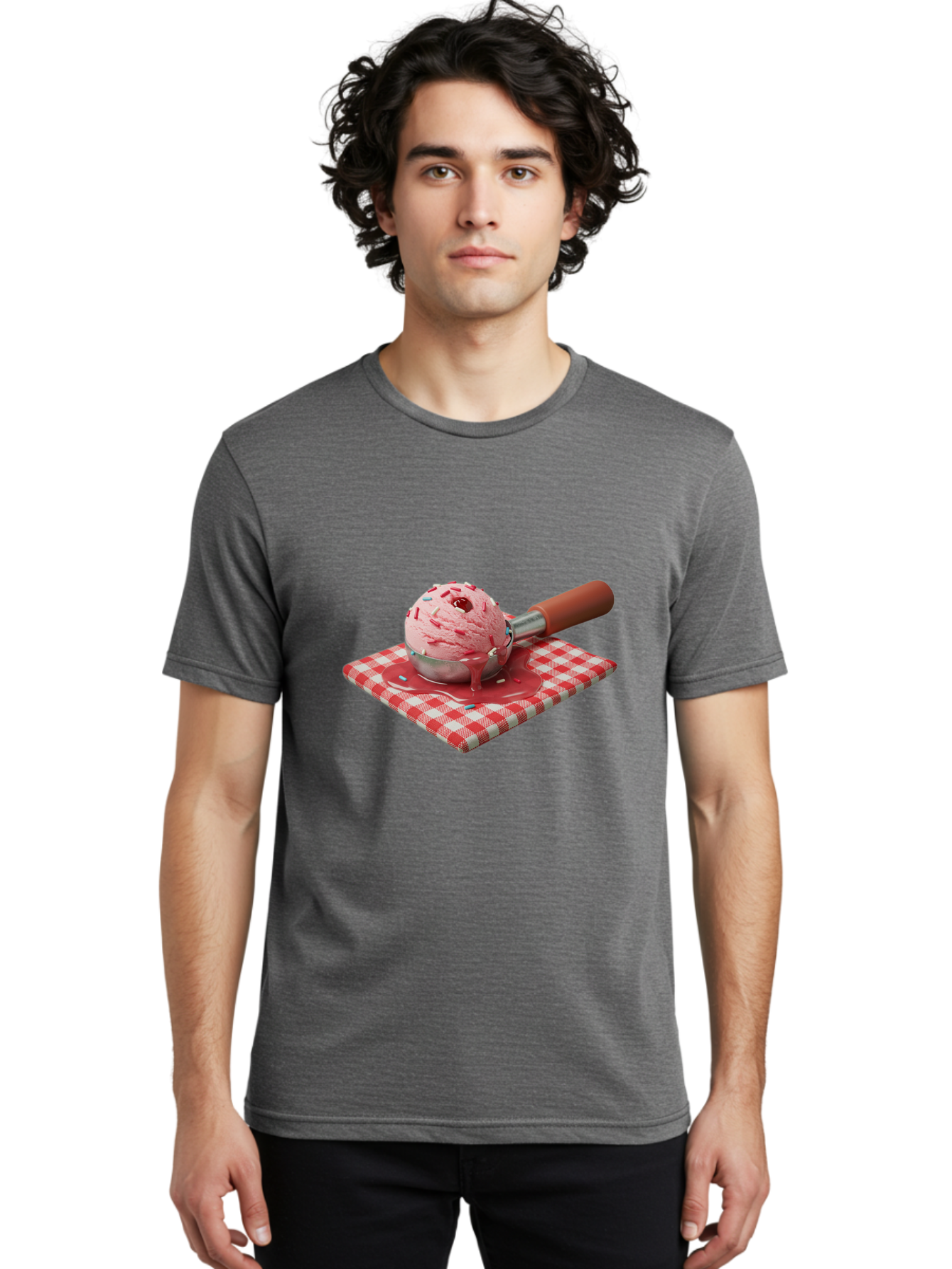 Strawberry-Ice-Cream Men'S Graphic Tee, 100% Cotton, Comfortable Casual Summer Wear, Machine Washable, Vintage Camera, Old Camera, Antique Camera, Black Camera, Classic Photography, Photography Equipment, Nostalgic Device, Film Camera, Baj807