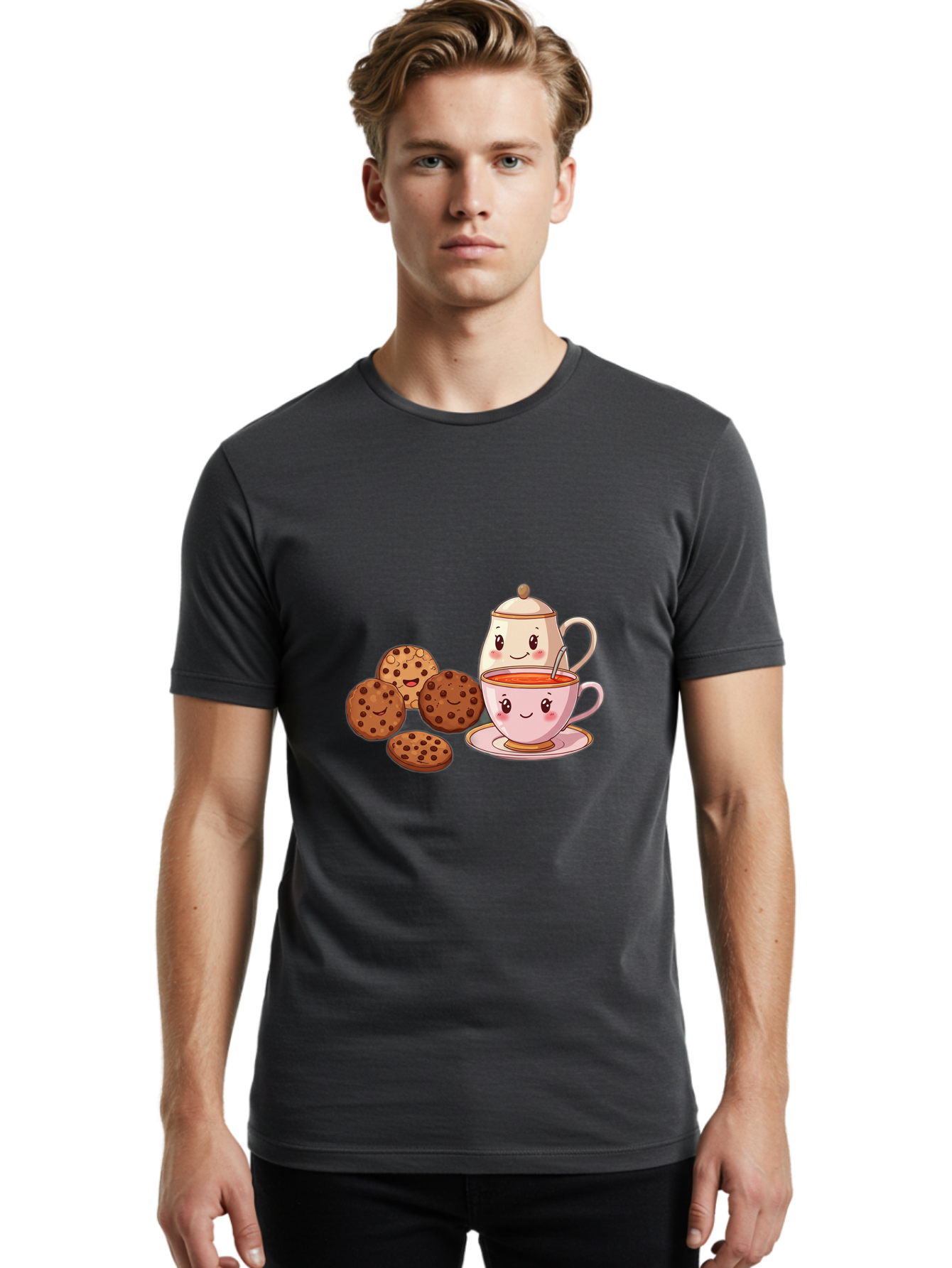 Tea-And-Cookies Men'S Graphic Tee, 100% Cotton, Comfortable Casual Summer Wear, Machine Washable, Vintage Camera, Old Camera, Antique Camera, Black Camera, Classic Photography, Photography Equipment, Nostalgic Device, Film Camera, Camera Art Baj810