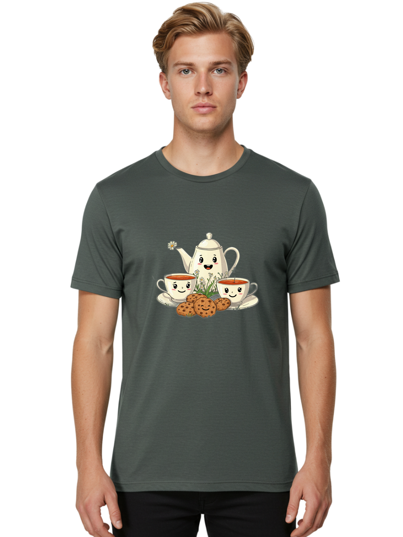 Tea-For-Two Men'S Graphic Tee, 100% Cotton, Comfortable Casual Summer Wear, Machine Washable, Vintage Camera, Old Camera, Antique Camera, Black Camera, Classic Photography, Photography Equipment, Nostalgic Device, Film Camera, Camera Art Baj811