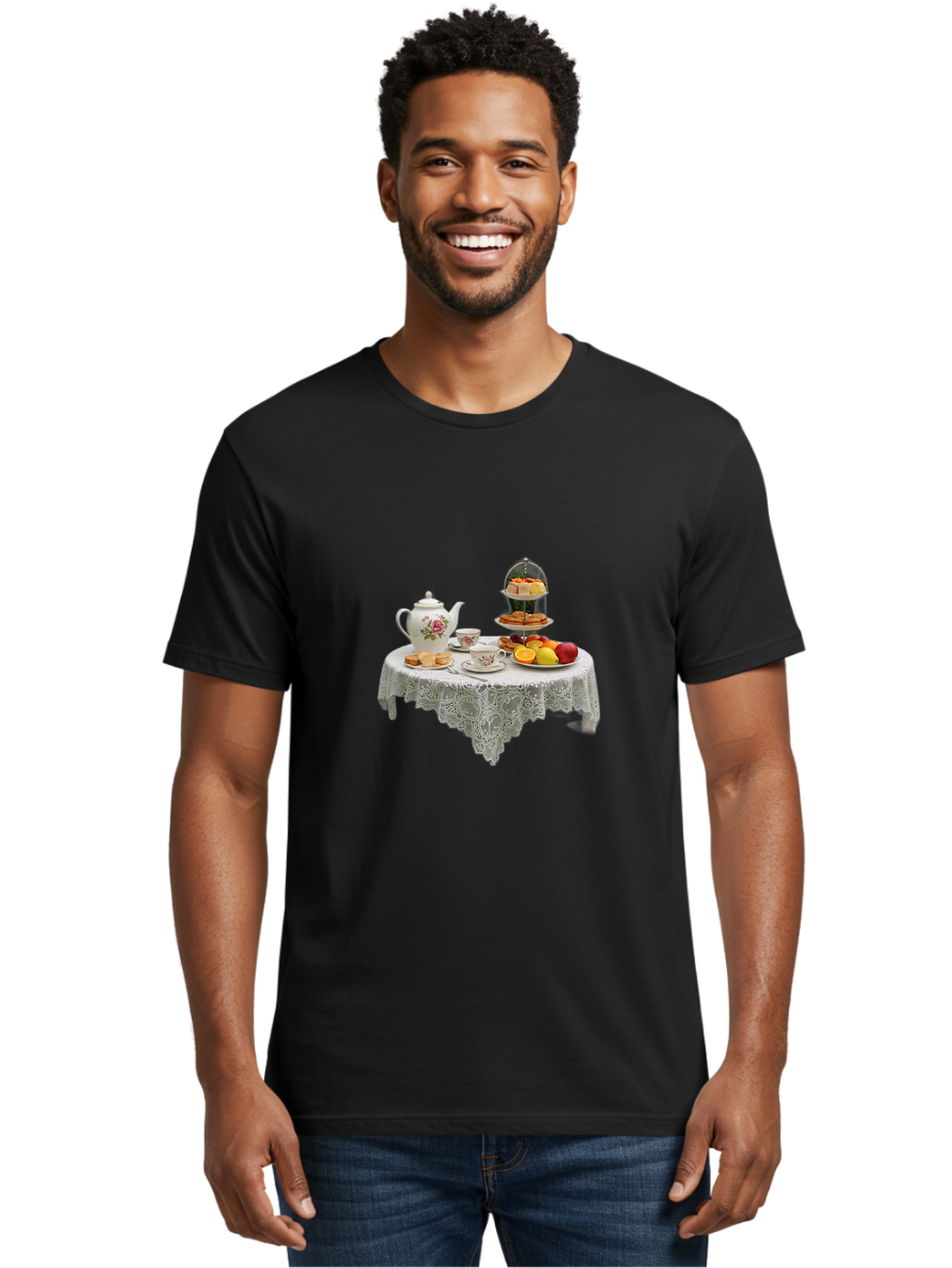 Tea-Party-1 Men'S Graphic Tee, 100% Cotton, Comfortable Casual Summer Wear, Machine Washable, Vintage Camera, Old Camera, Antique Camera, Black Camera, Classic Photography, Photography Equipment, Nostalgic Device, Film Camera, Camera Art Baj812