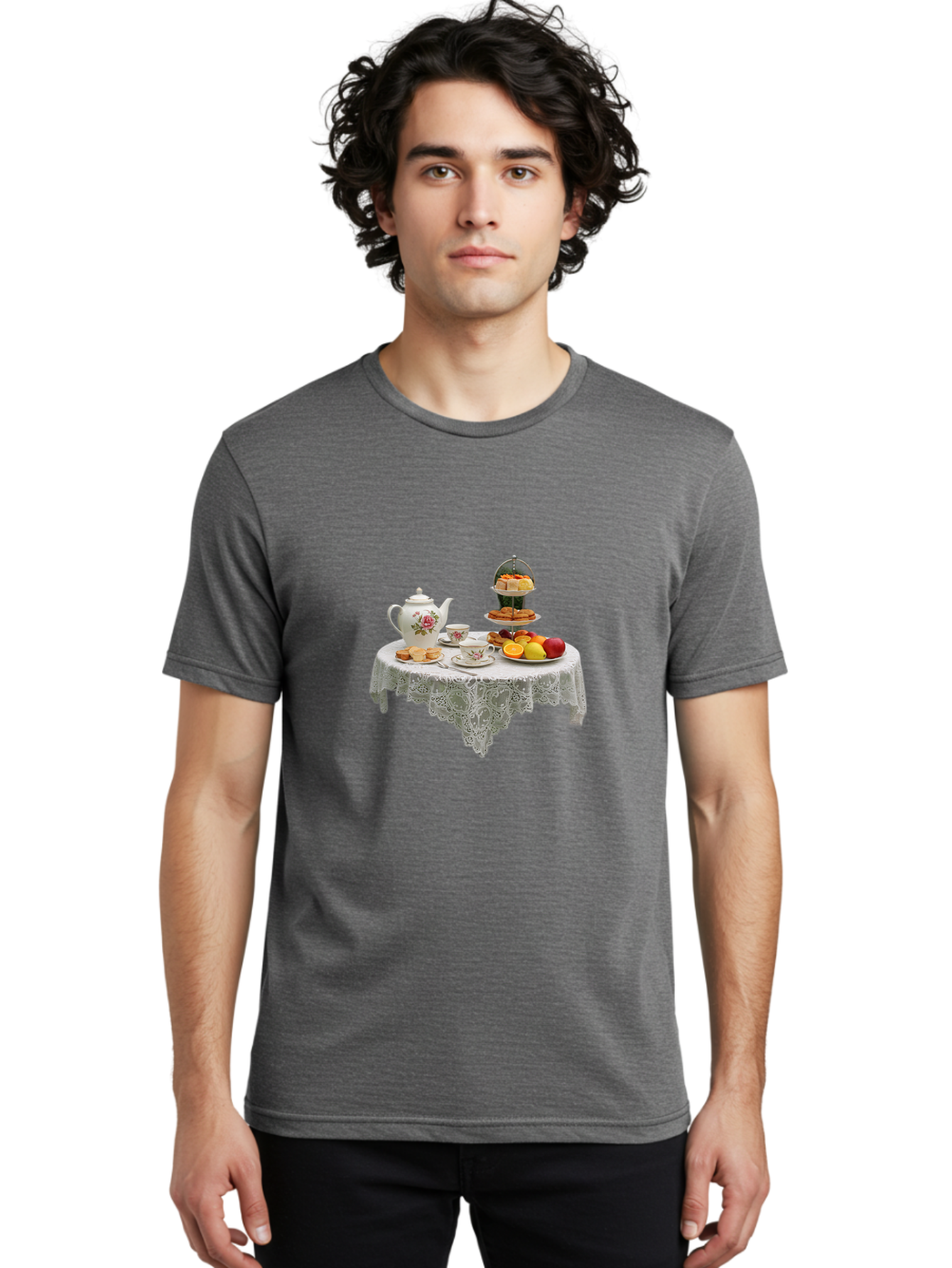 Tea-Party-1 Men'S Graphic Tee, 100% Cotton, Comfortable Casual Summer Wear, Machine Washable, Vintage Camera, Old Camera, Antique Camera, Black Camera, Classic Photography, Photography Equipment, Nostalgic Device, Film Camera, Camera Art Baj812