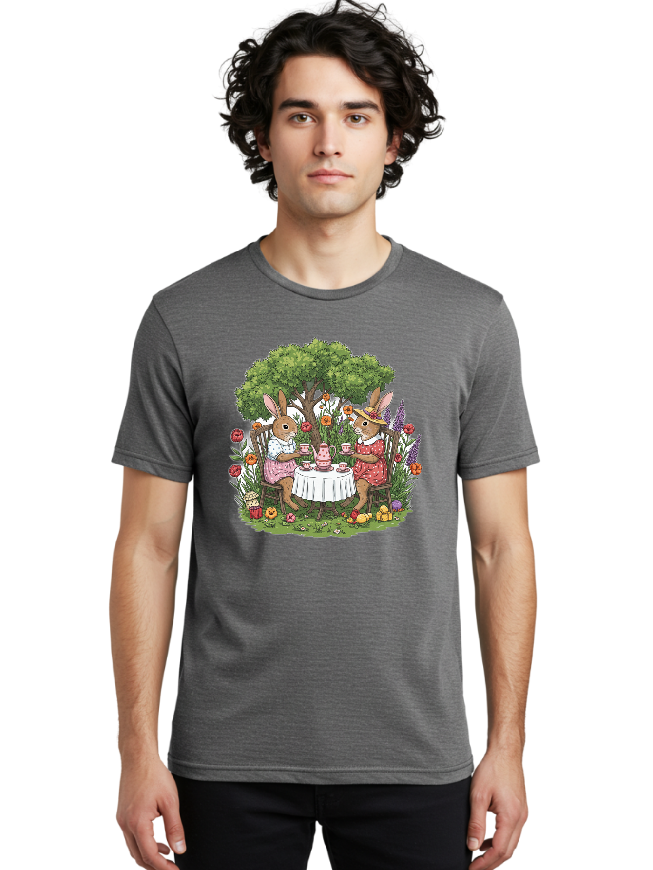 Tea-Party-Rabbits Men'S Graphic Tee, 100% Cotton, Comfortable Casual Summer Wear, Machine Washable, Vintage Camera, Old Camera, Antique Camera, Black Camera, Classic Photography, Photography Equipment, Nostalgic Device, Film Camera, Camera Art Baj813