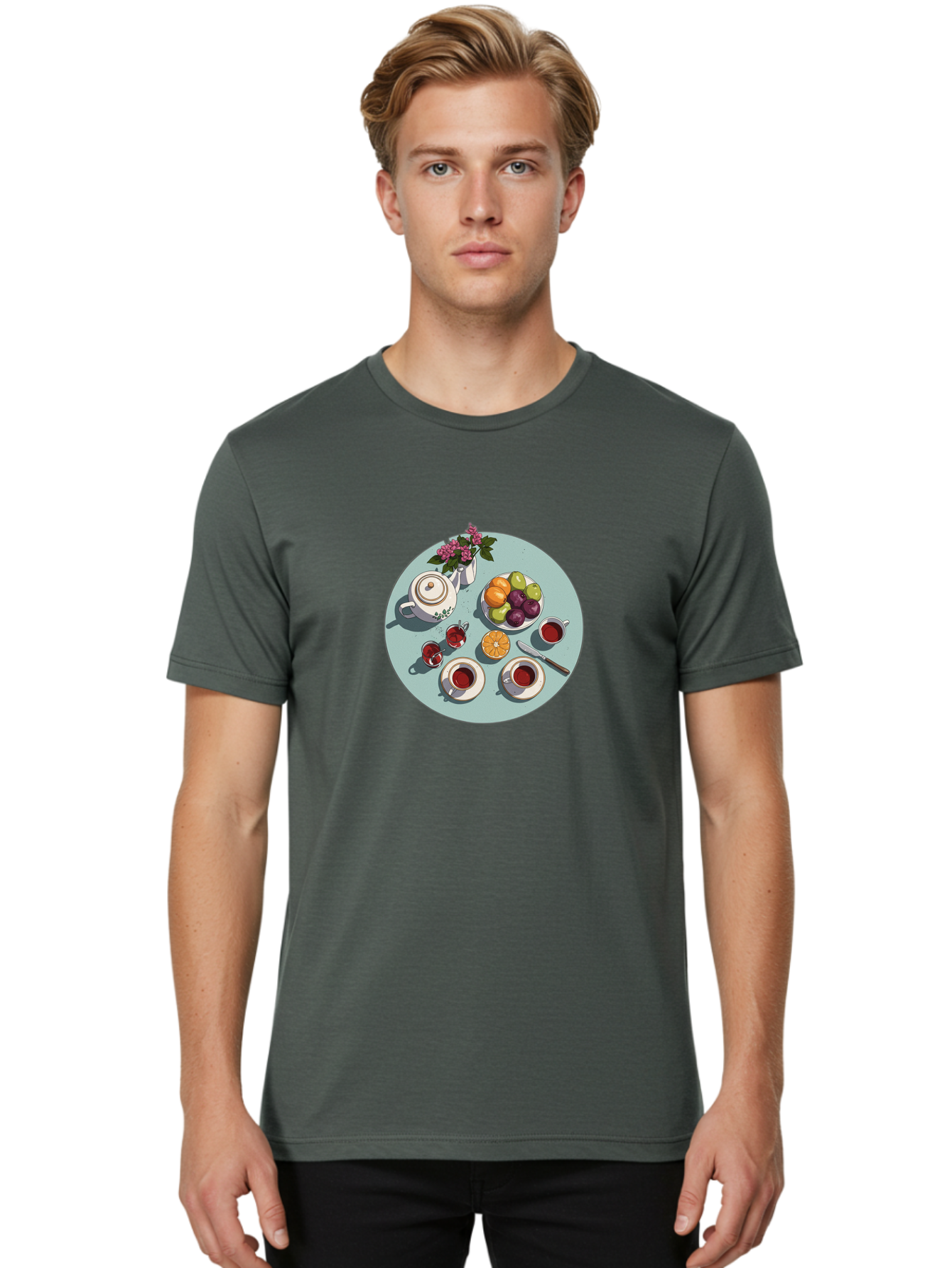 Tea-Time Men'S Graphic Tee, 100% Cotton, Comfortable Casual Summer Wear, Machine Washable, Vintage Camera, Old Camera, Antique Camera, Black Camera, Classic Photography, Photography Equipment, Nostalgic Device, Film Camera, Camera Art Baj817