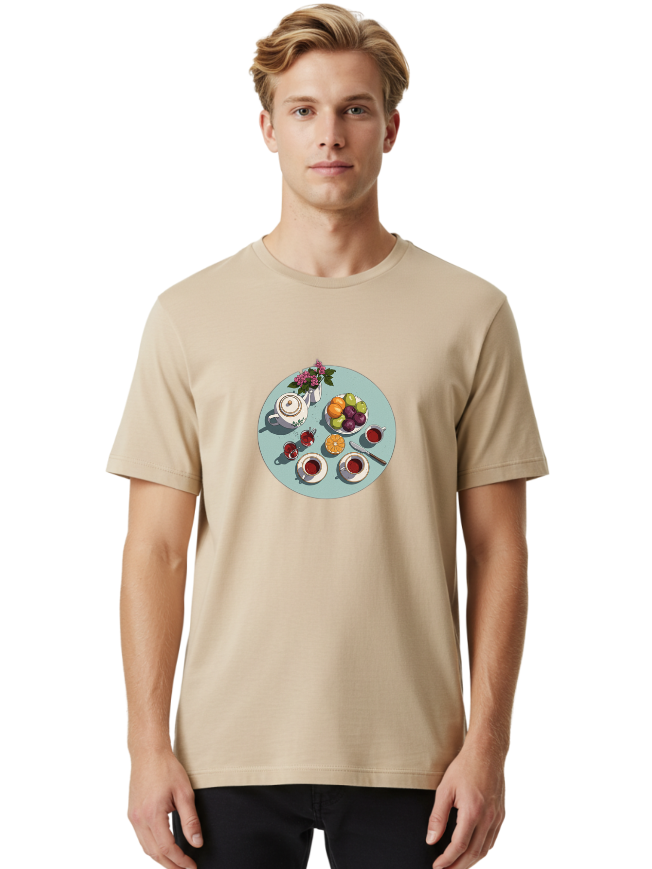 Tea-Time Men'S Graphic Tee, 100% Cotton, Comfortable Casual Summer Wear, Machine Washable, Vintage Camera, Old Camera, Antique Camera, Black Camera, Classic Photography, Photography Equipment, Nostalgic Device, Film Camera, Camera Art Baj817