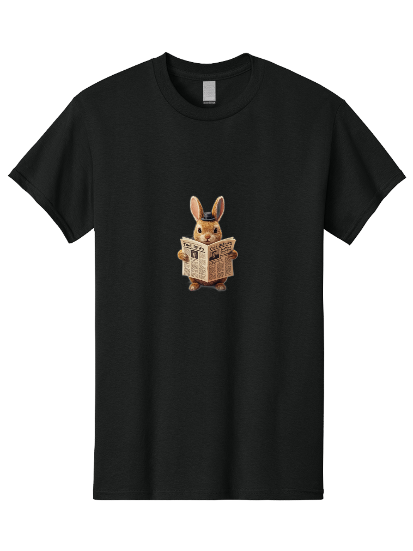 The-Rews-Newspaper-Rabbit Men'S Graphic Tee, 100% Cotton, Comfortable Casual Summer Wear, Machine Washable, Vintage Camera, Old Camera, Antique Camera, Black Camera, Classic Photography, Photography Equipment, Nostalgic Device, Film Camera, Baj819