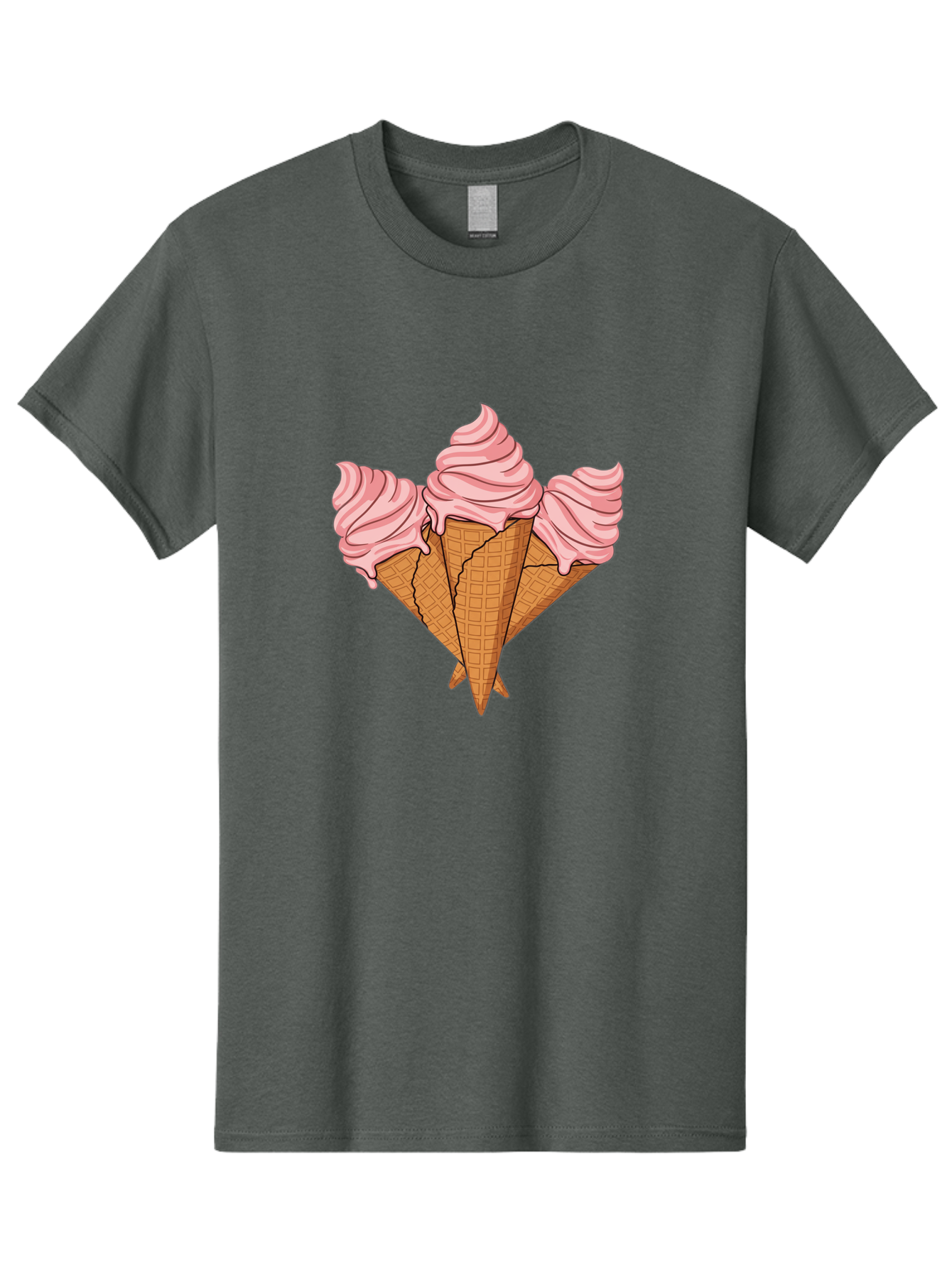 Three-Ice-Cream-Cones Men'S Graphic Tee, 100% Cotton, Comfortable Casual Summer Wear, Machine Washable, Vintage Camera, Old Camera, Antique Camera, Black Camera, Classic Photography, Photography Equipment, Nostalgic Device, Film Camera, Baj820