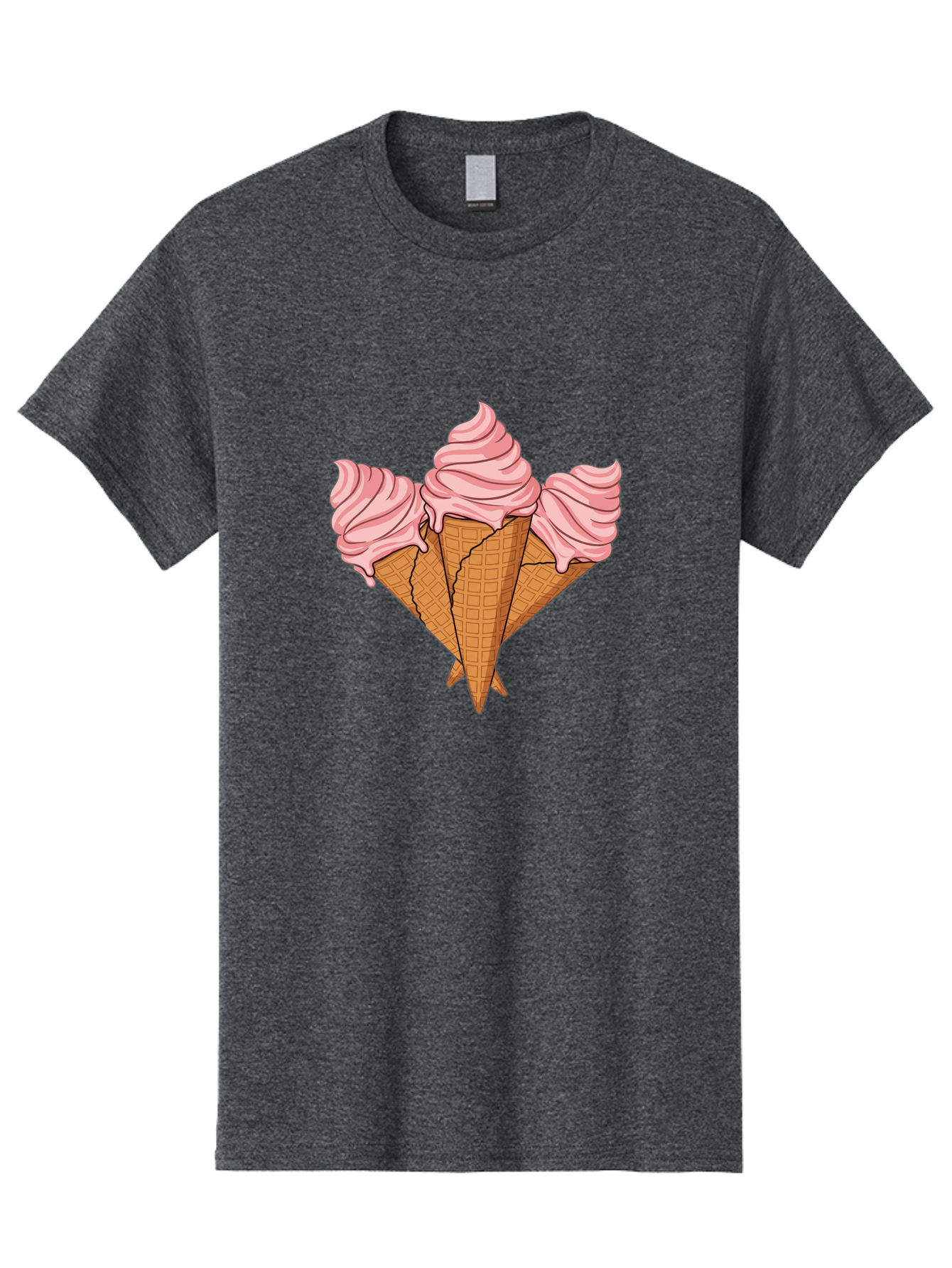 Three-Ice-Cream-Cones Men'S Graphic Tee, 100% Cotton, Comfortable Casual Summer Wear, Machine Washable, Vintage Camera, Old Camera, Antique Camera, Black Camera, Classic Photography, Photography Equipment, Nostalgic Device, Film Camera, Baj820