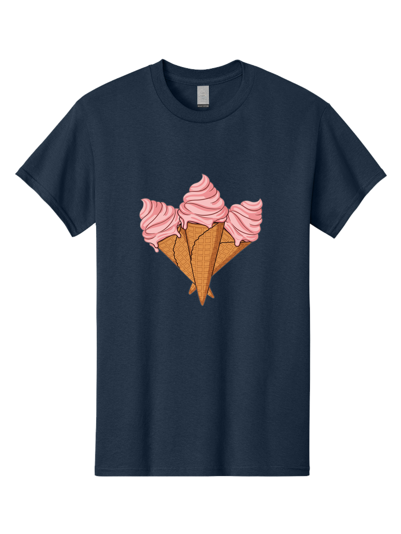Three-Ice-Cream-Cones Men'S Graphic Tee, 100% Cotton, Comfortable Casual Summer Wear, Machine Washable, Vintage Camera, Old Camera, Antique Camera, Black Camera, Classic Photography, Photography Equipment, Nostalgic Device, Film Camera, Baj820
