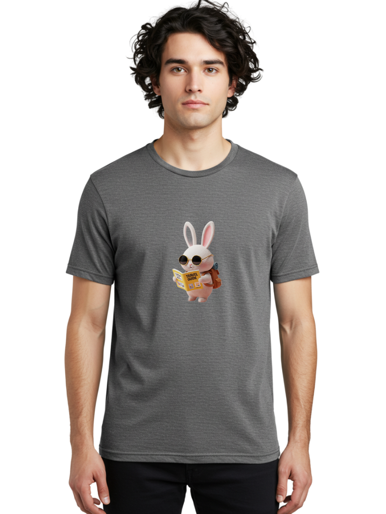 Travel-Guide-Rabbit Men'S Graphic Tee, 100% Cotton, Comfortable Casual Summer Wear, Machine Washable, Vintage Camera, Old Camera, Antique Camera, Black Camera, Classic Photography, Photography Equipment, Nostalgic Device, Film Camera, Baj825