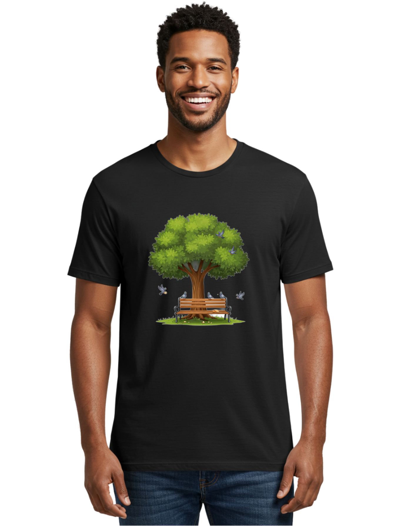 Tree-And-Bench Men'S Graphic Tee, 100% Cotton, Comfortable Casual Summer Wear, Machine Washable, Vintage Camera, Old Camera, Antique Camera, Black Camera, Classic Photography, Photography Equipment, Nostalgic Device, Film Camera, Camera Art Baj826