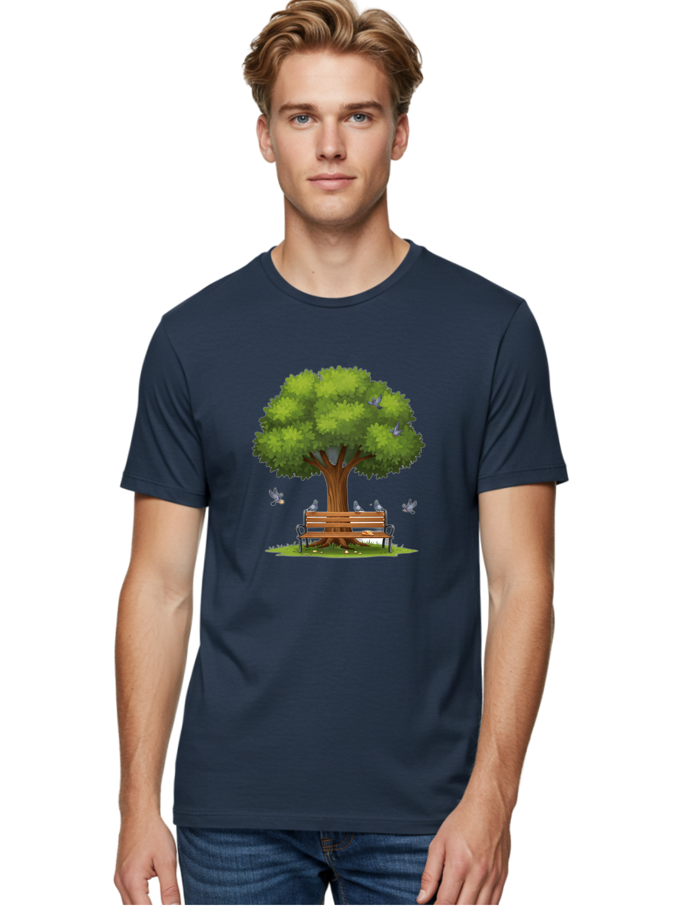 Tree-And-Bench Men'S Graphic Tee, 100% Cotton, Comfortable Casual Summer Wear, Machine Washable, Vintage Camera, Old Camera, Antique Camera, Black Camera, Classic Photography, Photography Equipment, Nostalgic Device, Film Camera, Camera Art Baj826