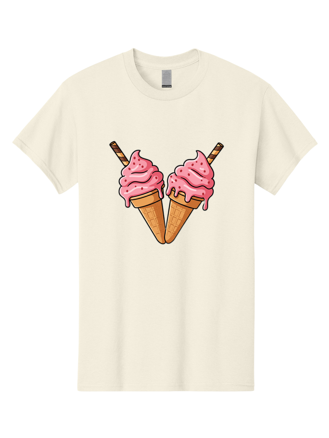 Twin-Ice-Cream-Cones Men'S Graphic Tee, 100% Cotton, Comfortable Casual Summer Wear, Machine Washable, Vintage Camera, Old Camera, Antique Camera, Black Camera, Classic Photography, Photography Equipment, Nostalgic Device, Film Camera, Baj830