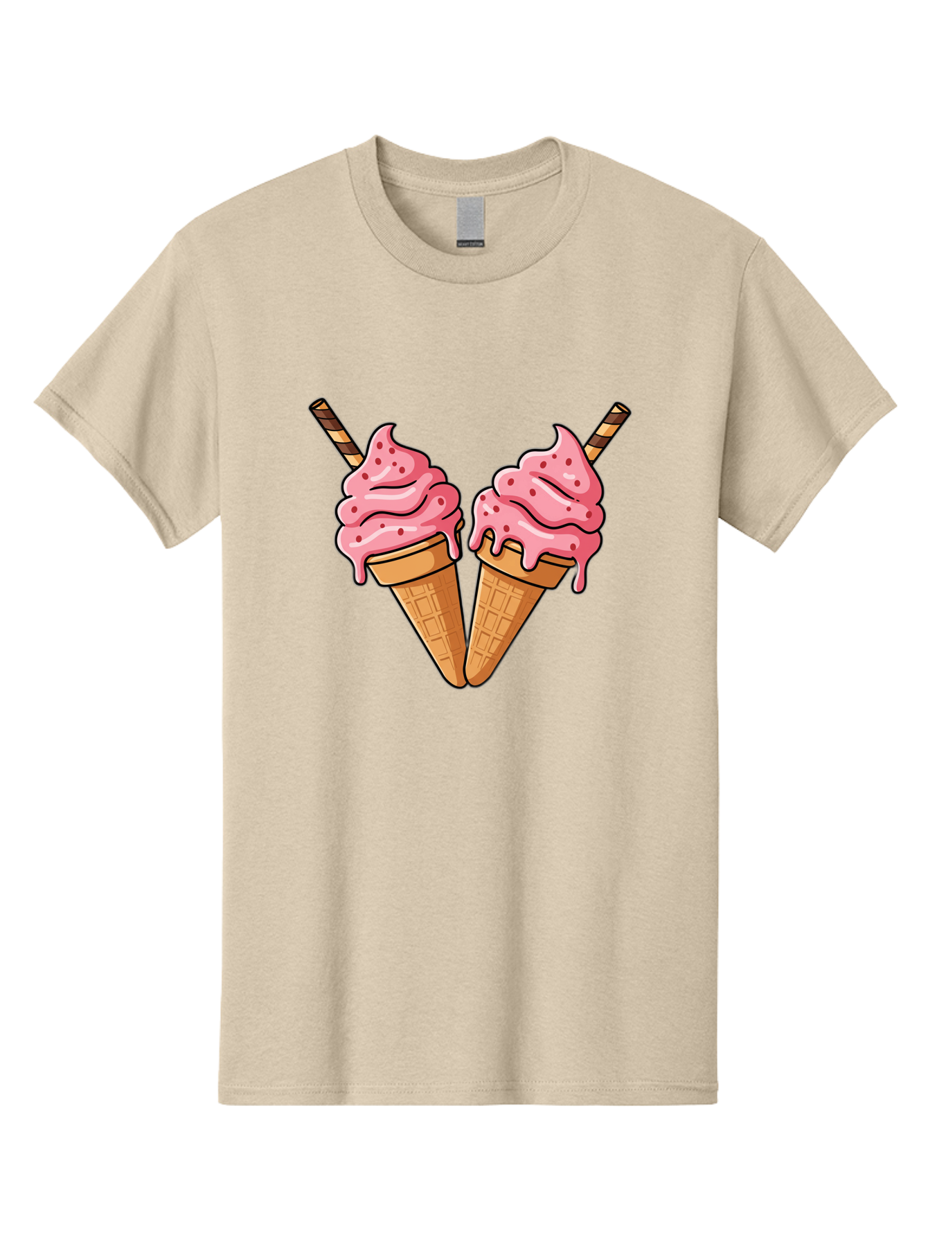 Twin-Ice-Cream-Cones Men'S Graphic Tee, 100% Cotton, Comfortable Casual Summer Wear, Machine Washable, Vintage Camera, Old Camera, Antique Camera, Black Camera, Classic Photography, Photography Equipment, Nostalgic Device, Film Camera, Baj830