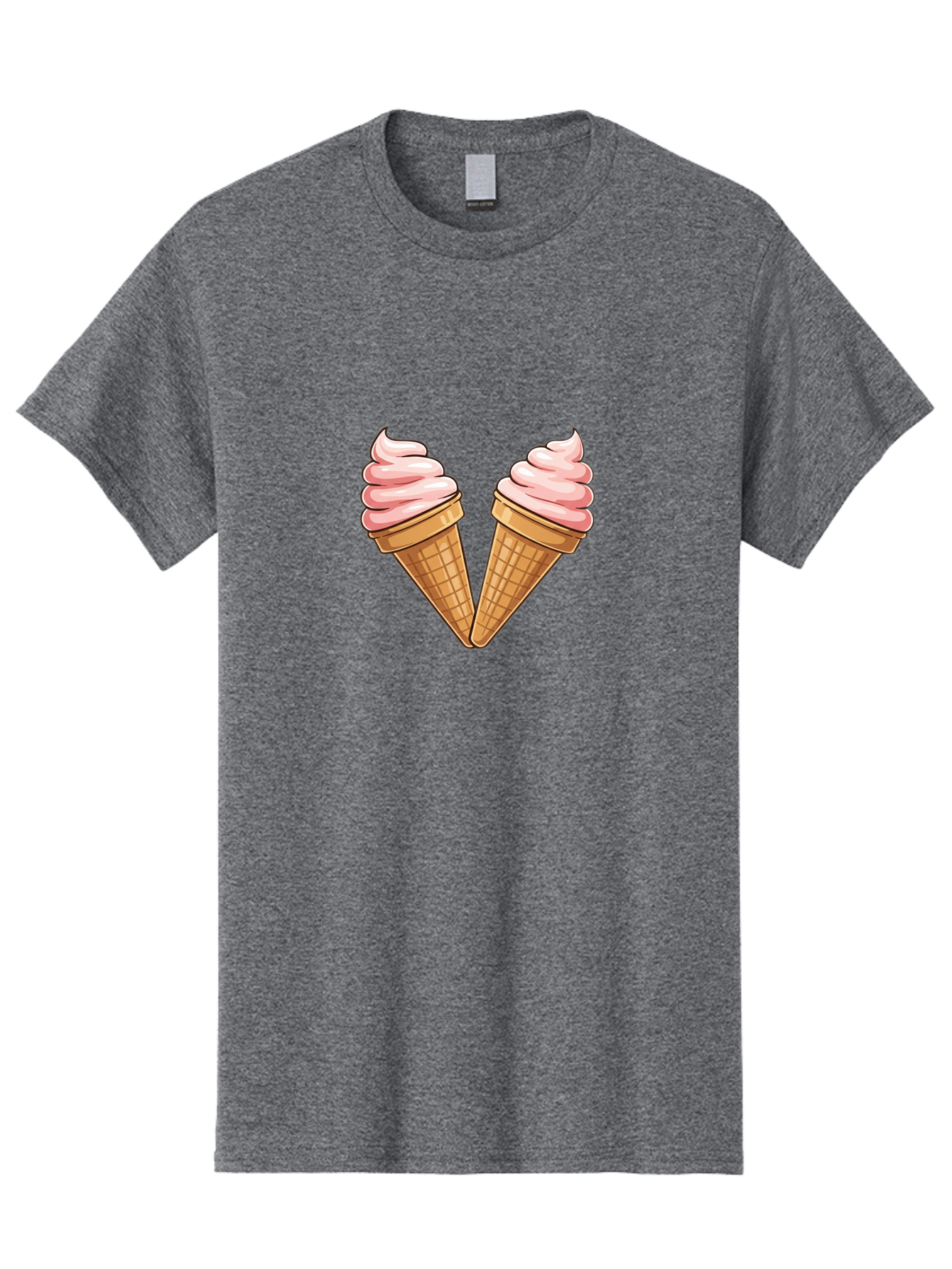 Two-Ice-Cream-Cones Men'S Graphic Tee, 100% Cotton, Comfortable Casual Summer Wear, Machine Washable, Vintage Camera, Old Camera, Antique Camera, Black Camera, Classic Photography, Photography Equipment, Nostalgic Device, Film Camera, Baj833