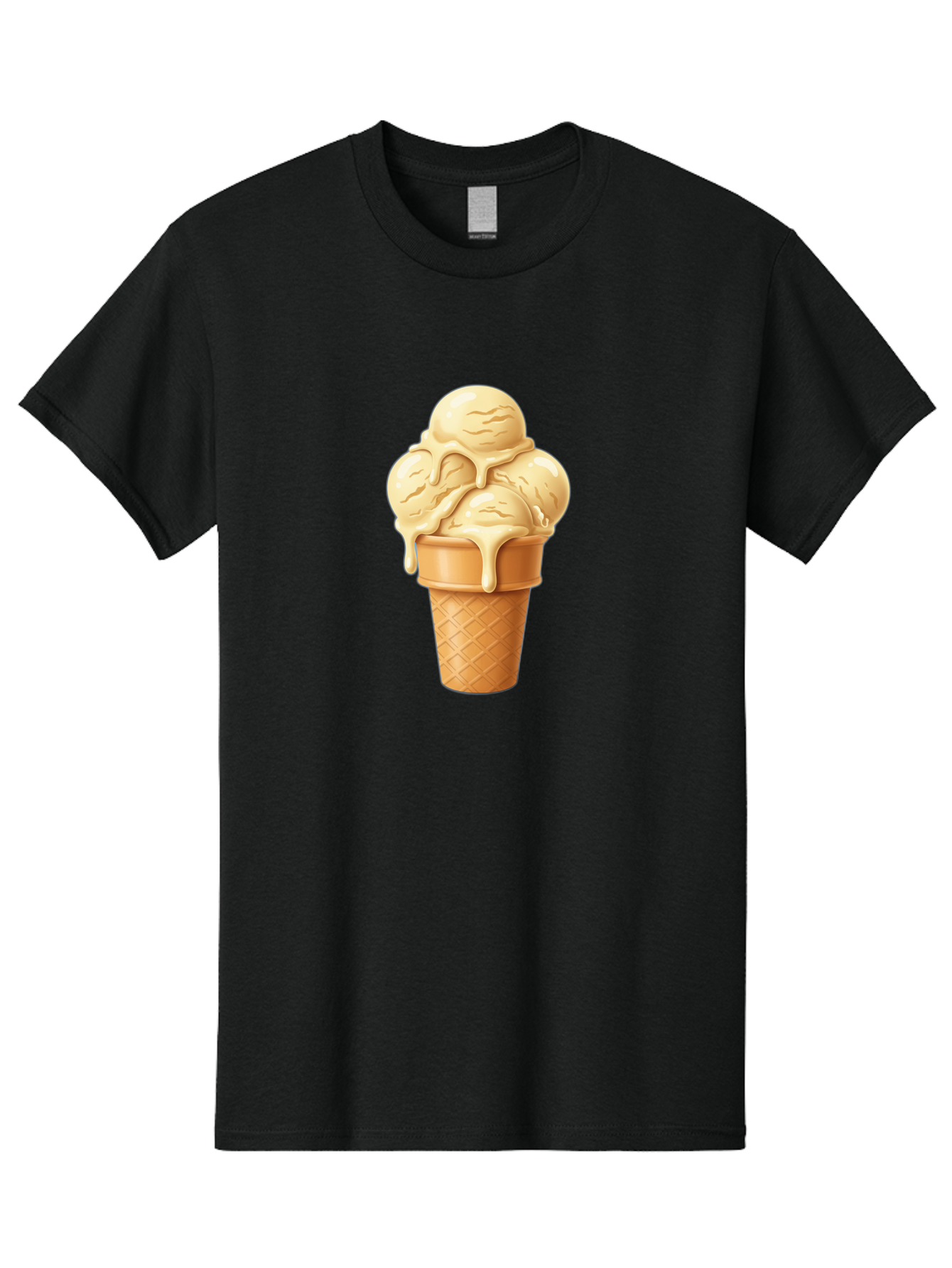 Vanilla-Ice-Cream Men'S Graphic Tee, 100% Cotton, Comfortable Casual Summer Wear, Machine Washable, Vintage Camera, Old Camera, Antique Camera, Black Camera, Classic Photography, Photography Equipment, Nostalgic Device, Film Camera, Camera Art Baj836